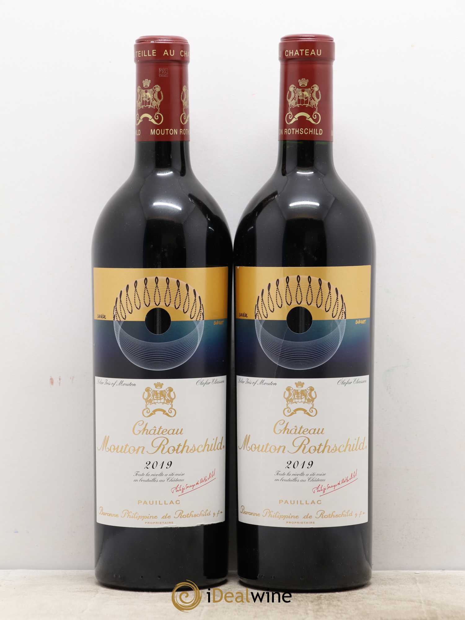 Château Mouton Rothschild 1er Grand Cru Classé 2019 - Lot de 2 bouteilles - 0
