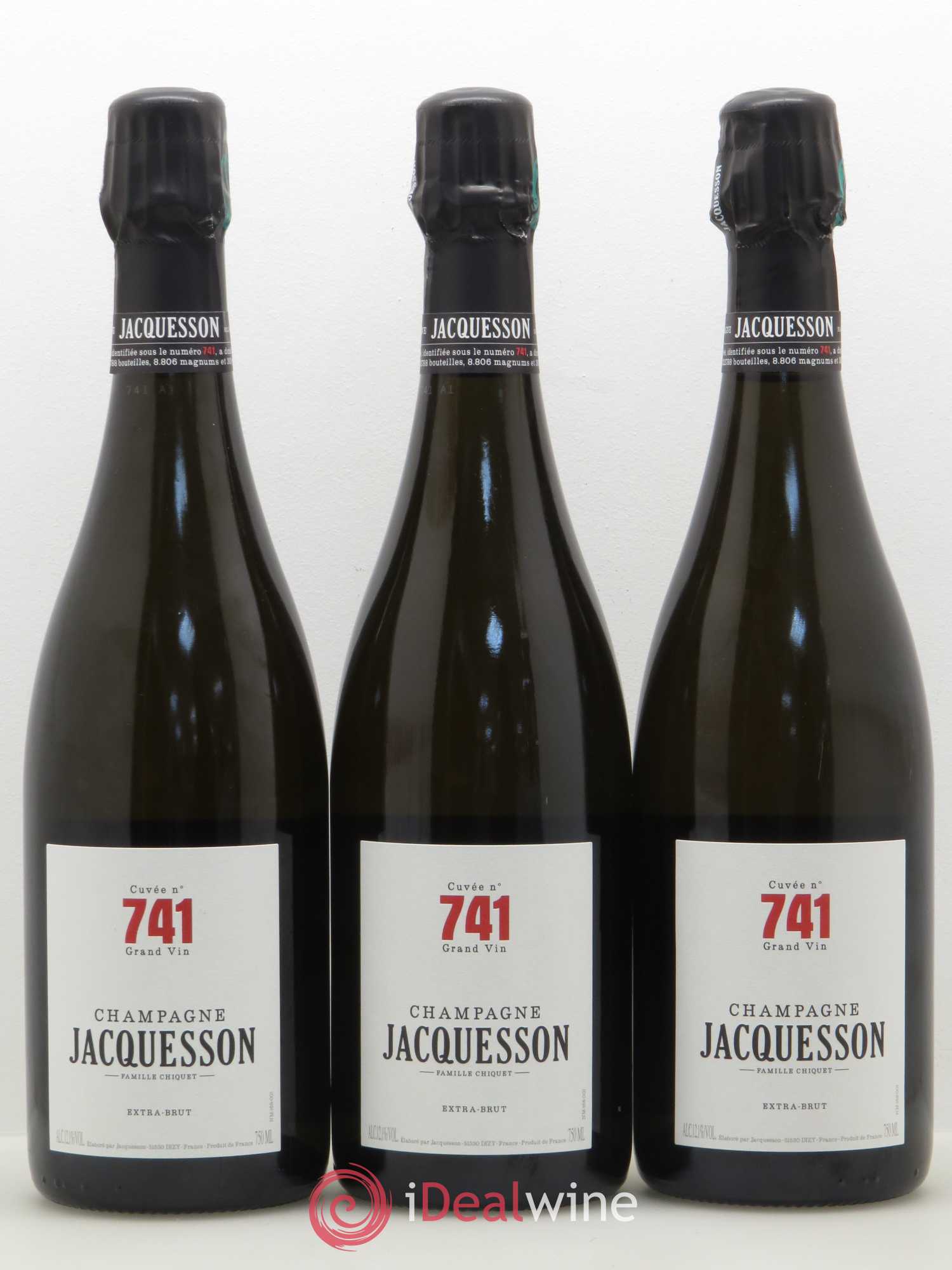 Cuvée 741 Extra-Brut Jacquesson - Lot de 3 bouteilles - 0