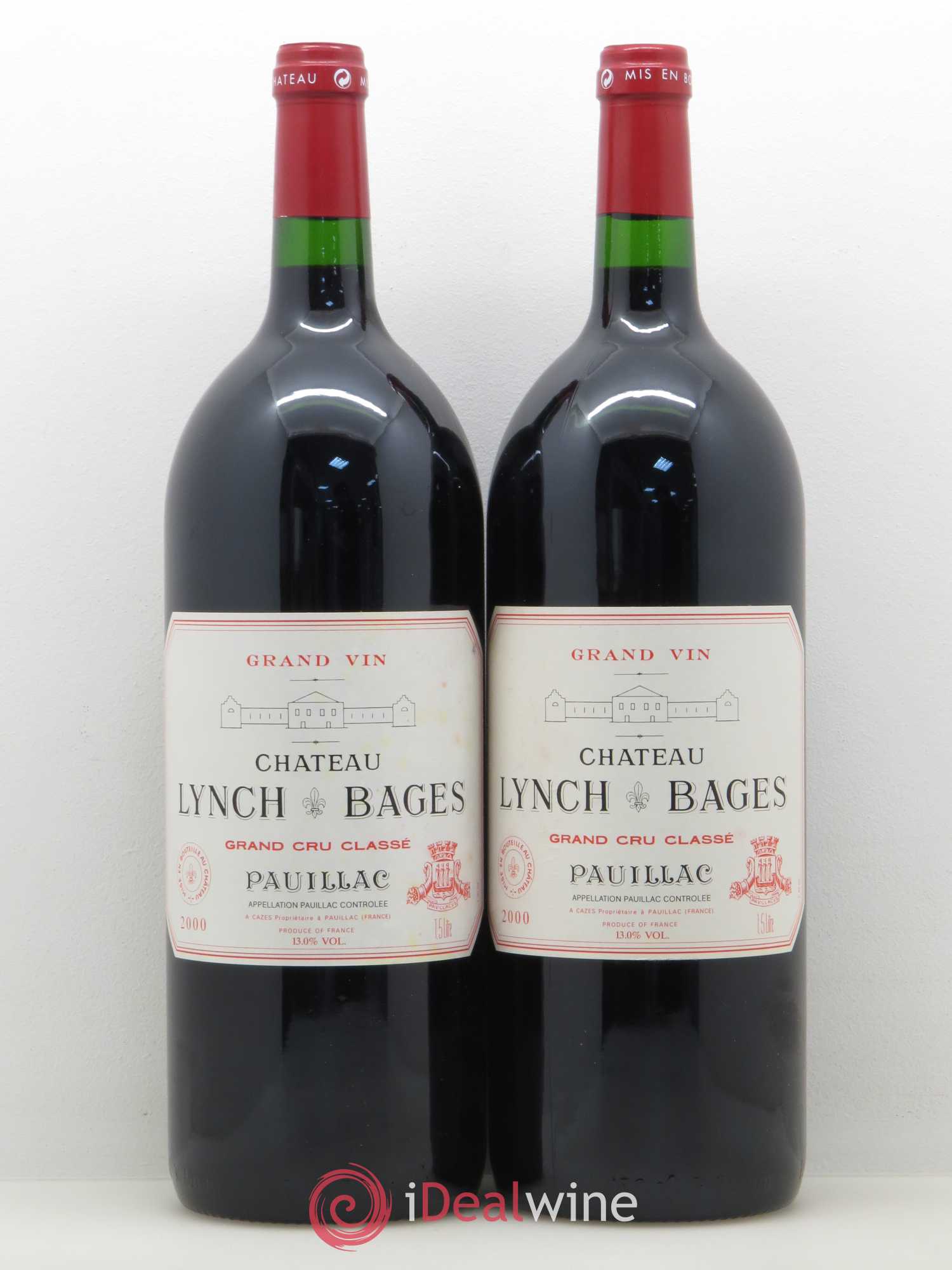 Château Lynch Bages 5ème Grand Cru Classé 2000 - Lot de 2 magnums - 0
