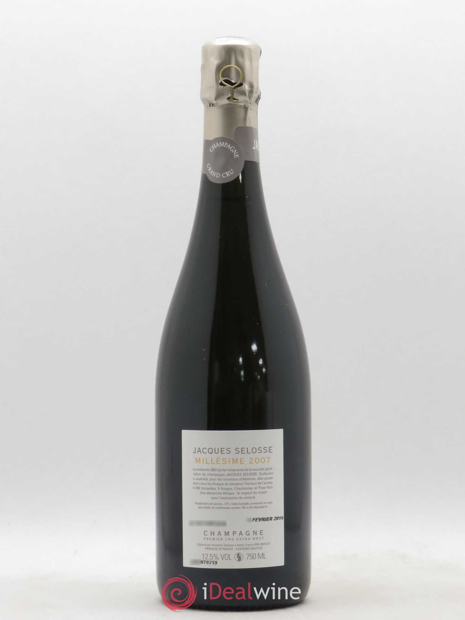 1er Cru Millésimé Extra-Brut Jacques Selosse 2007 - Lot de 1 bouteille - 2
