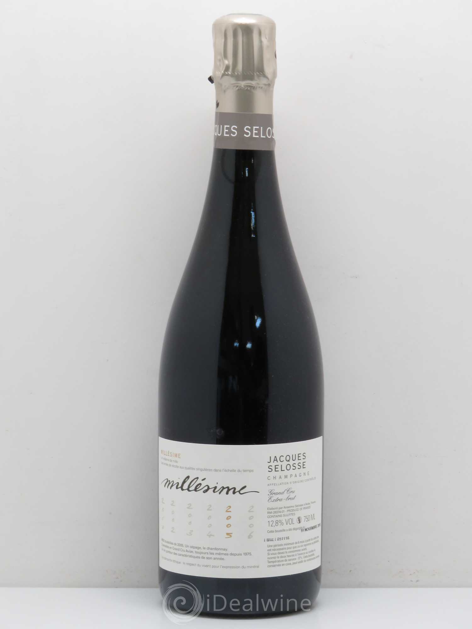 Blanc de Blancs Grand Cru Extra-Brut Jacques Selosse 2005 - Lot de 1 bouteille - 0