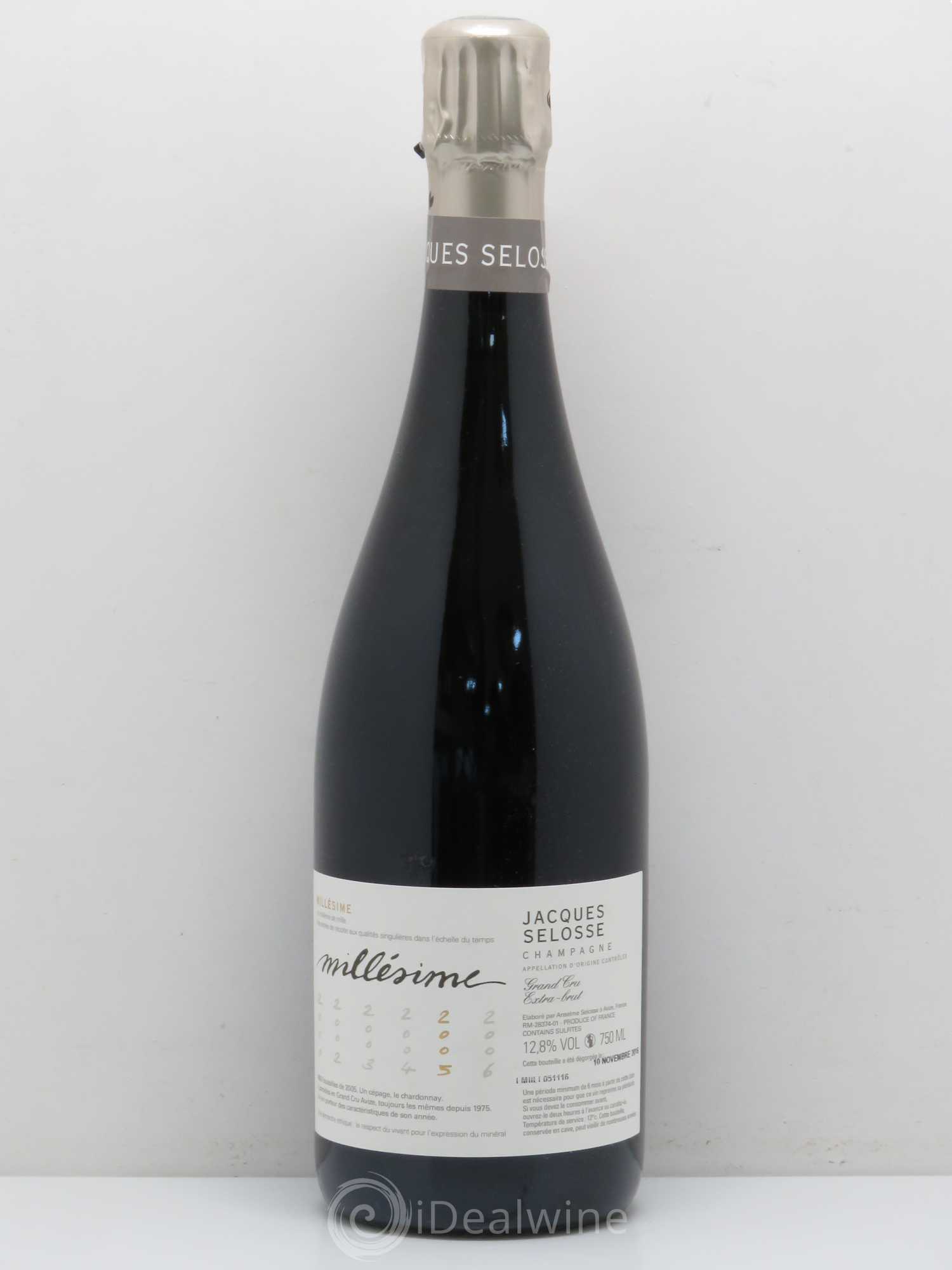 Blanc de Blancs Grand Cru Extra-Brut Jacques Selosse 2005 - Lot de 1 bouteille - 0