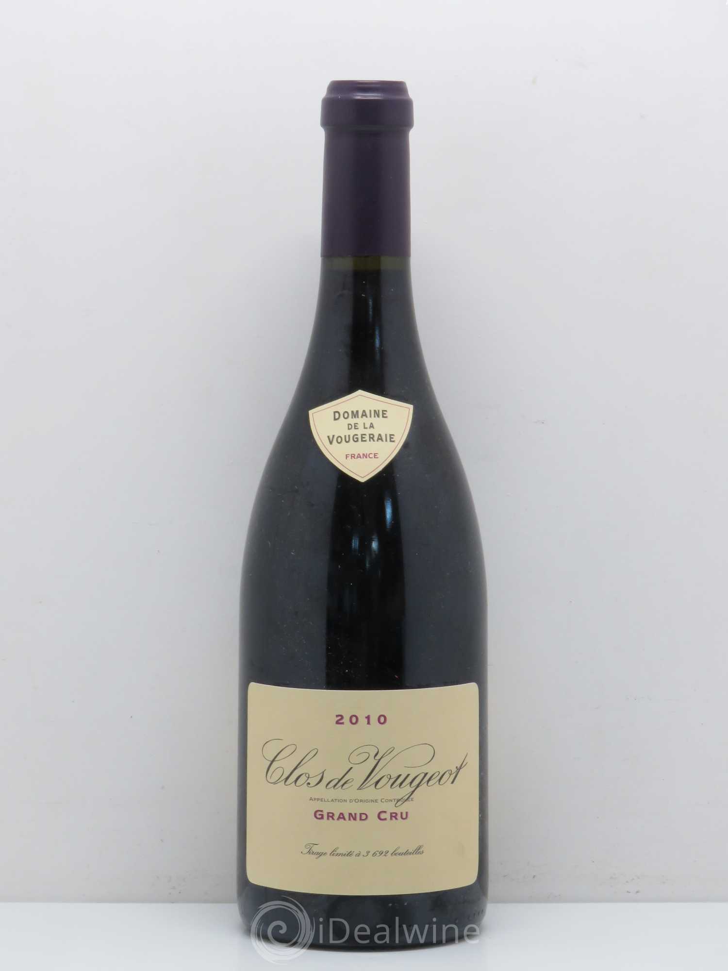 Clos de Vougeot Grand Cru La Vougeraie 2010 - Lot de 1 bouteille - 0