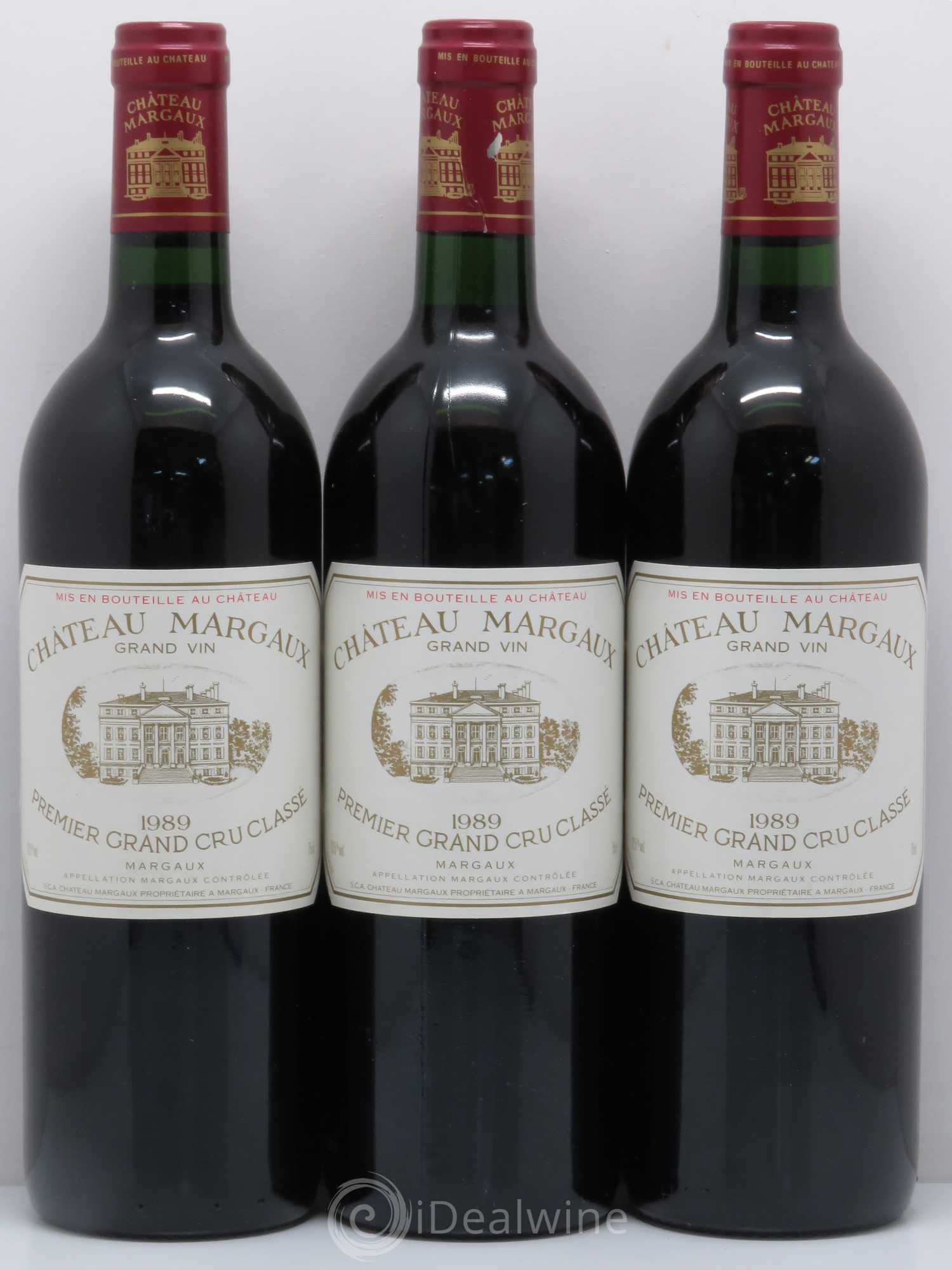 Château Margaux 1er Grand Cru Classé 1989 - Lot de 3 bouteilles - 0