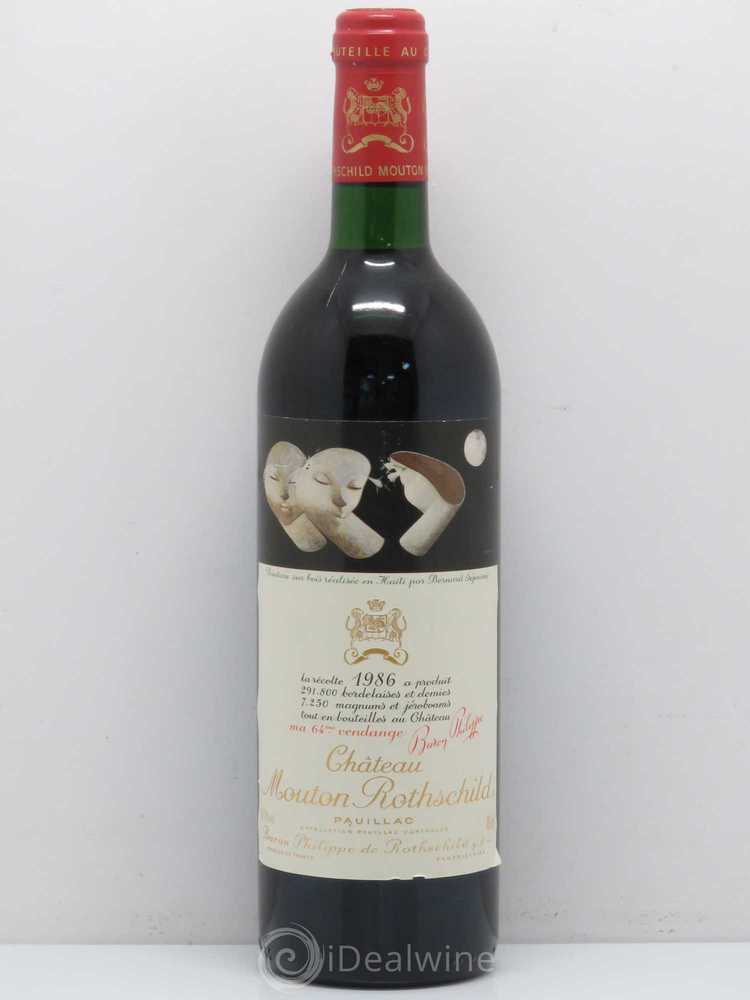 Château Mouton Rothschild 1er Grand Cru Classé 1986 - Lot de 1 bouteille - 0