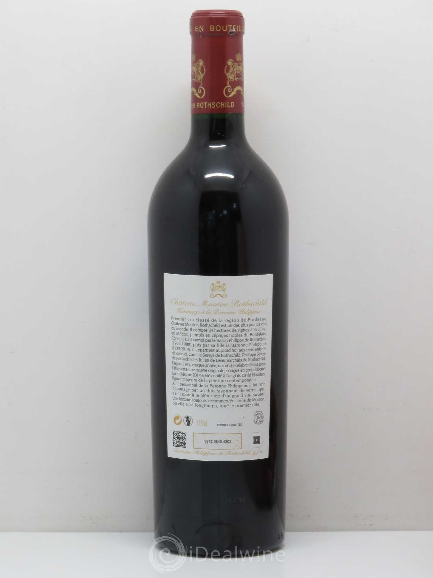 Château Mouton Rothschild 1er Grand Cru Classé 2014 - Lot de 1 bouteille - 1