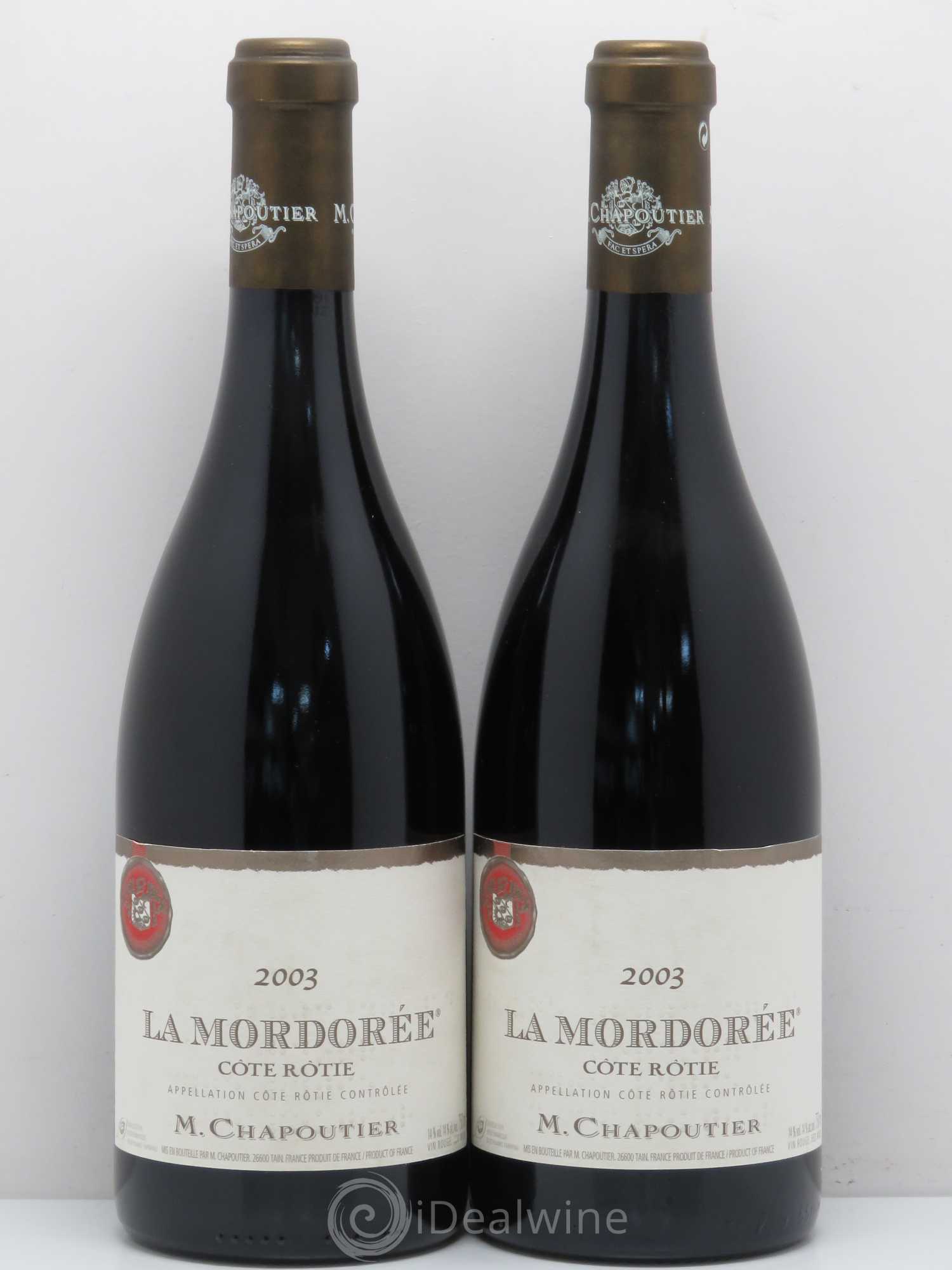 Côte-Rôtie La Mordorée Chapoutier 2003 - Lot de 2 bouteilles - 0