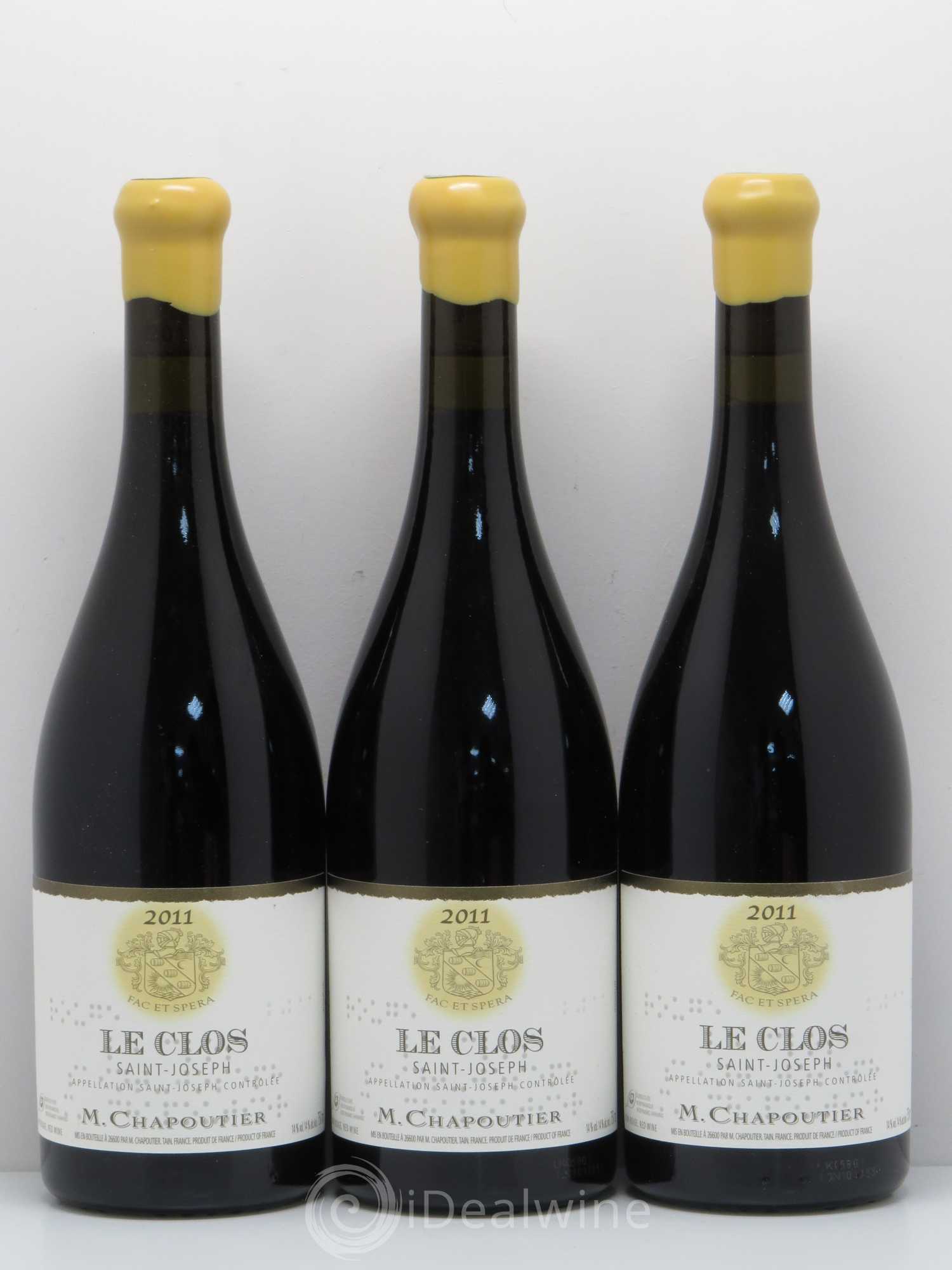 Saint-Joseph Le Clos Chapoutier 2011 - Lot de 3 bouteilles - 0