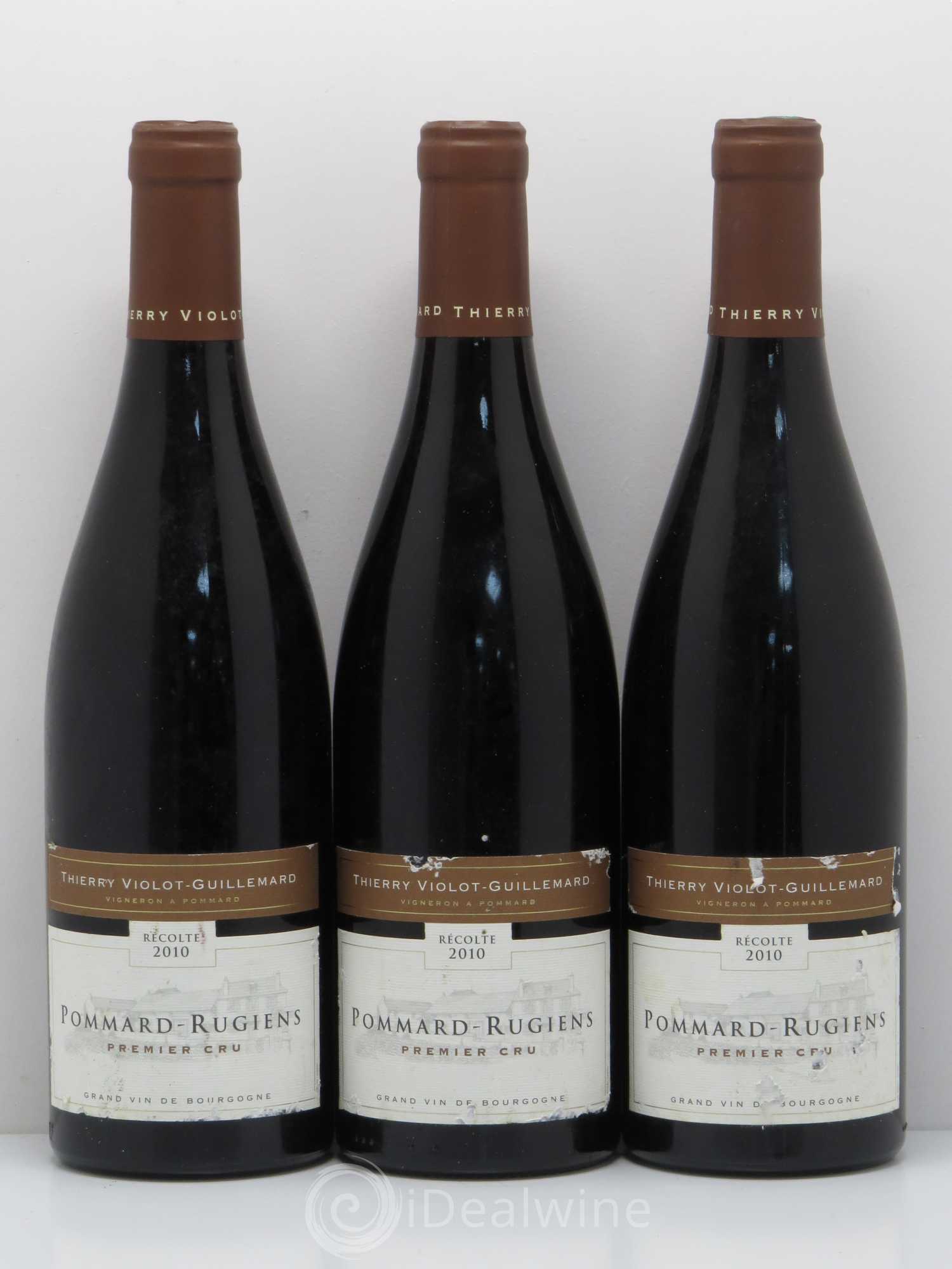 Pommard 1er Cru Rugiens Violot Guillemard 2010 - Lot de 3 bouteilles - 0