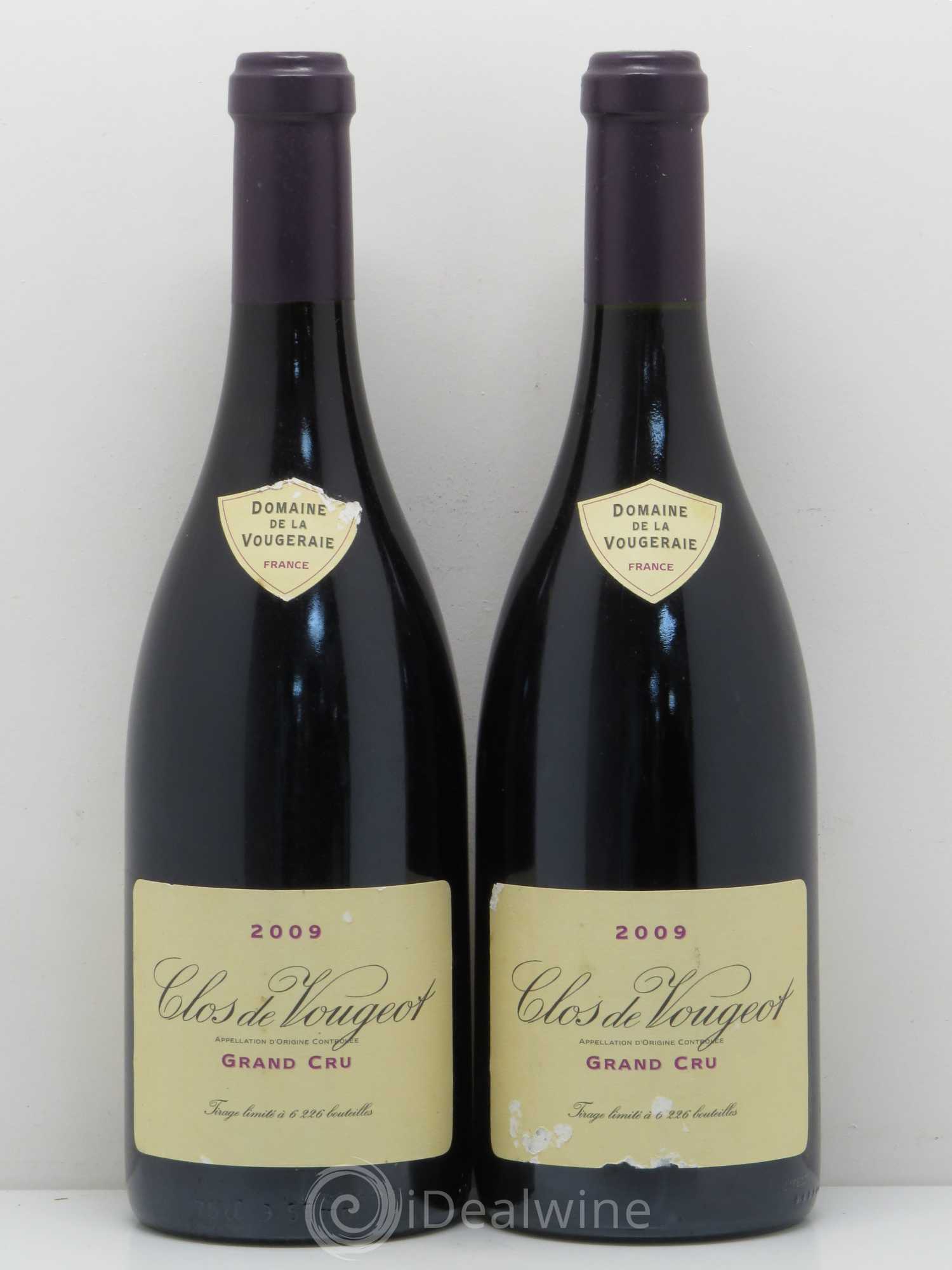 Clos de Vougeot Grand Cru La Vougeraie 2009 - Lot de 2 bouteilles - 0