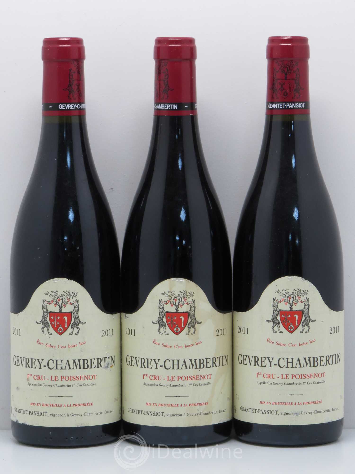 Gevrey-Chambertin 1er Cru Le Poissenot Geantet-Pansiot 2011 - Lot de 3 bouteilles - 0