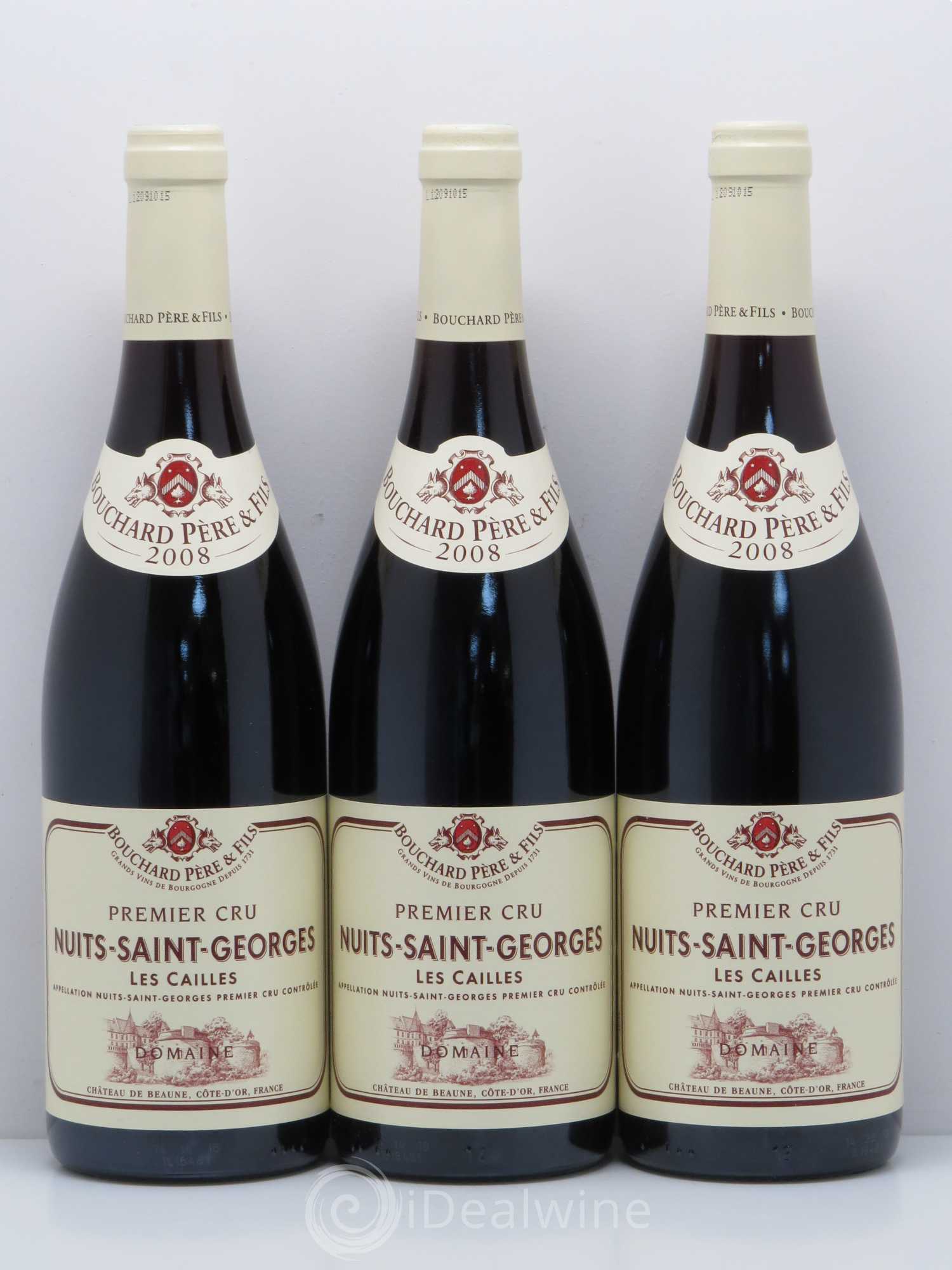 Nuits-Saint-Georges 1er Cru Les Cailles Bouchard Père & Fils 2008 - Lot de 3 bouteilles - 0