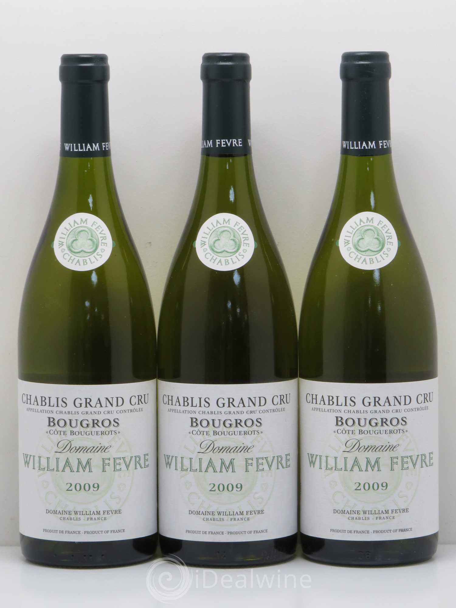 Chablis Grand Cru Bougros Côte Bouguerots William Fèvre 2009 - Lot de 3 bouteilles - 0