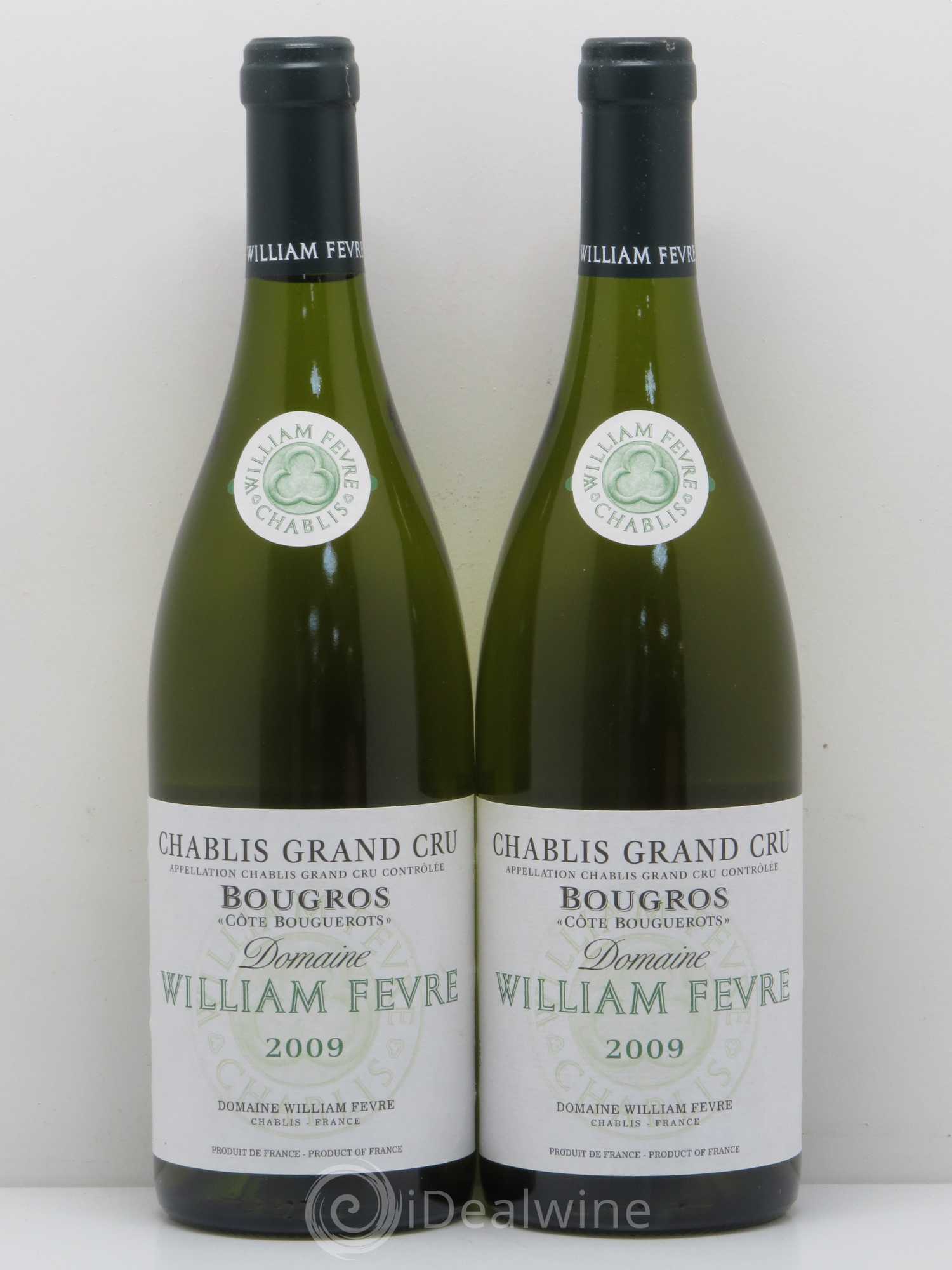 Chablis Grand Cru Bougros Côte Bouguerots William Fèvre 2009 - Lot de 2 bouteilles - 0