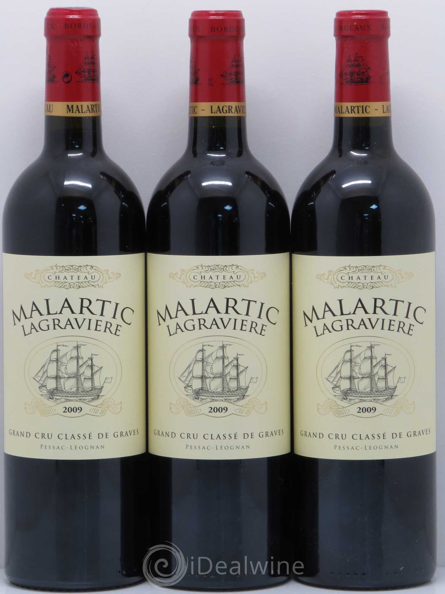 Château Malartic-Lagravière Cru Classé de Graves 2009 - Lot de 3 bouteilles - 0