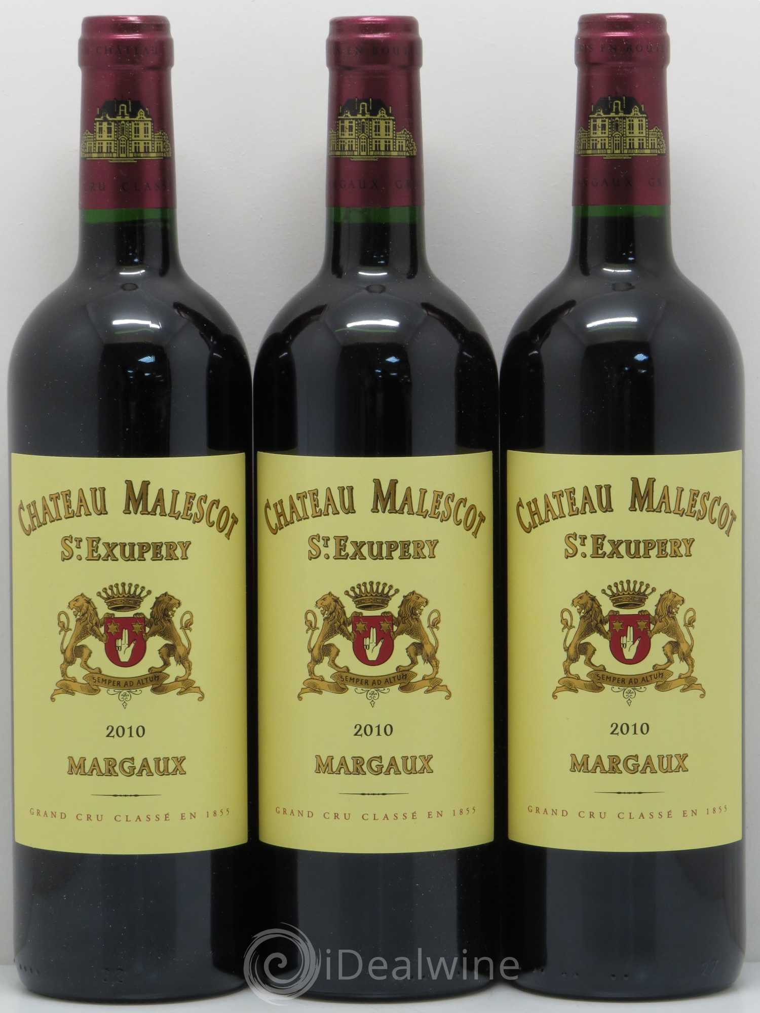 Château Malescot Saint-Exupéry 3ème Grand Cru Classé 2010 - Lot de 3 bouteilles - 0