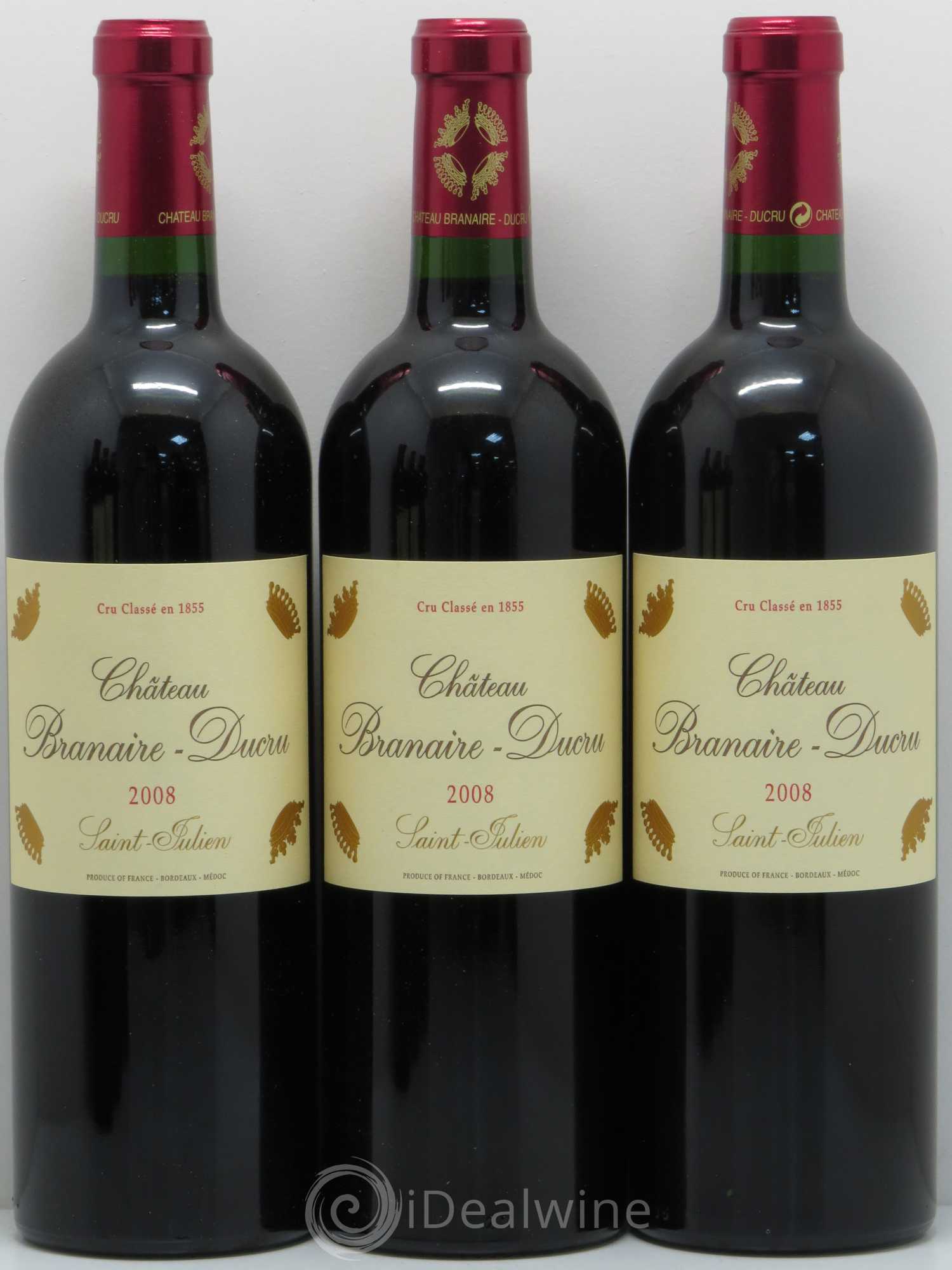 Château Branaire Ducru 4ème Grand Cru Classé 2008 - Lot de 6 bouteilles - 1