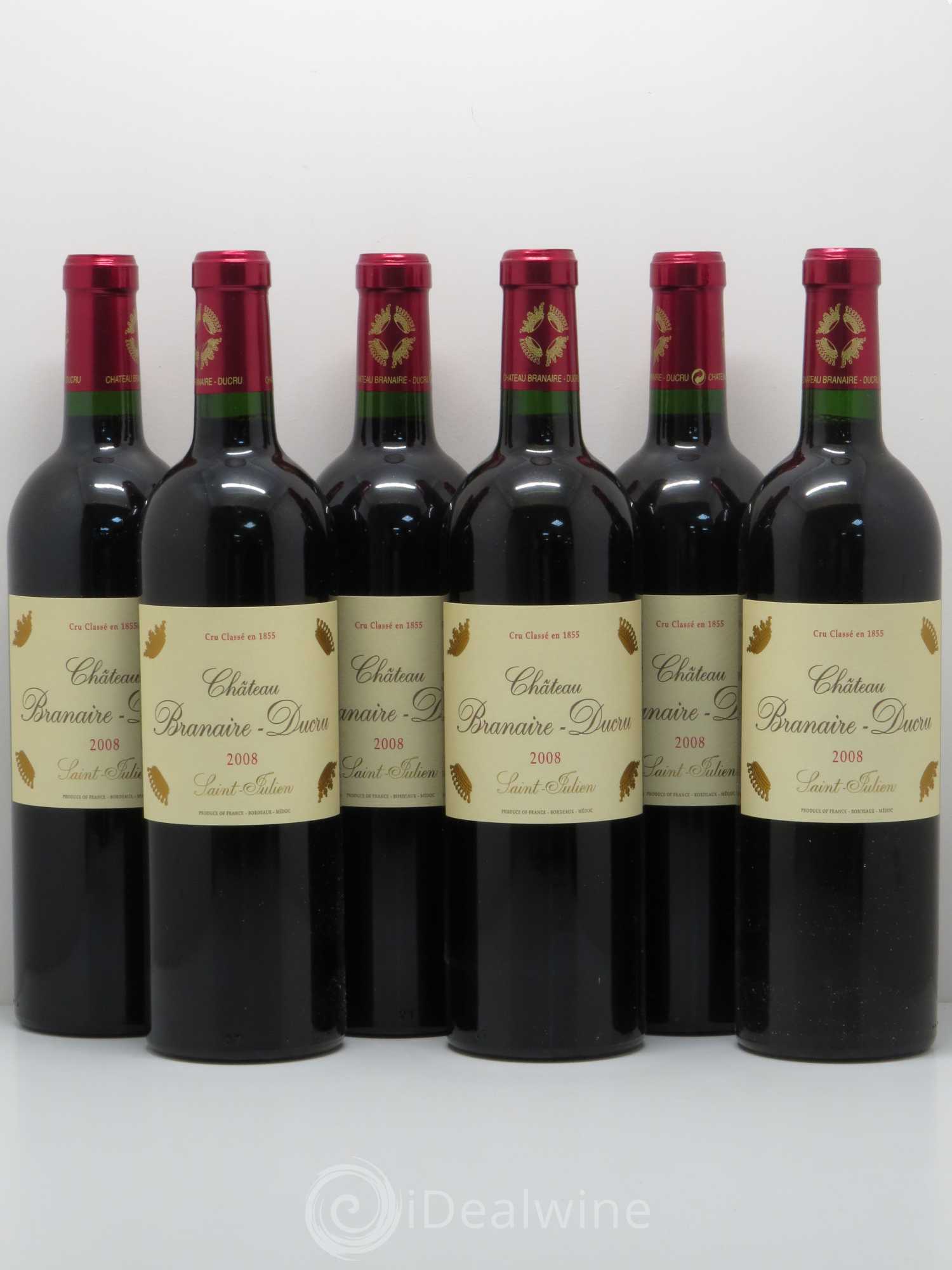 Château Branaire Ducru 4ème Grand Cru Classé 2008 - Lot de 6 bouteilles - 0
