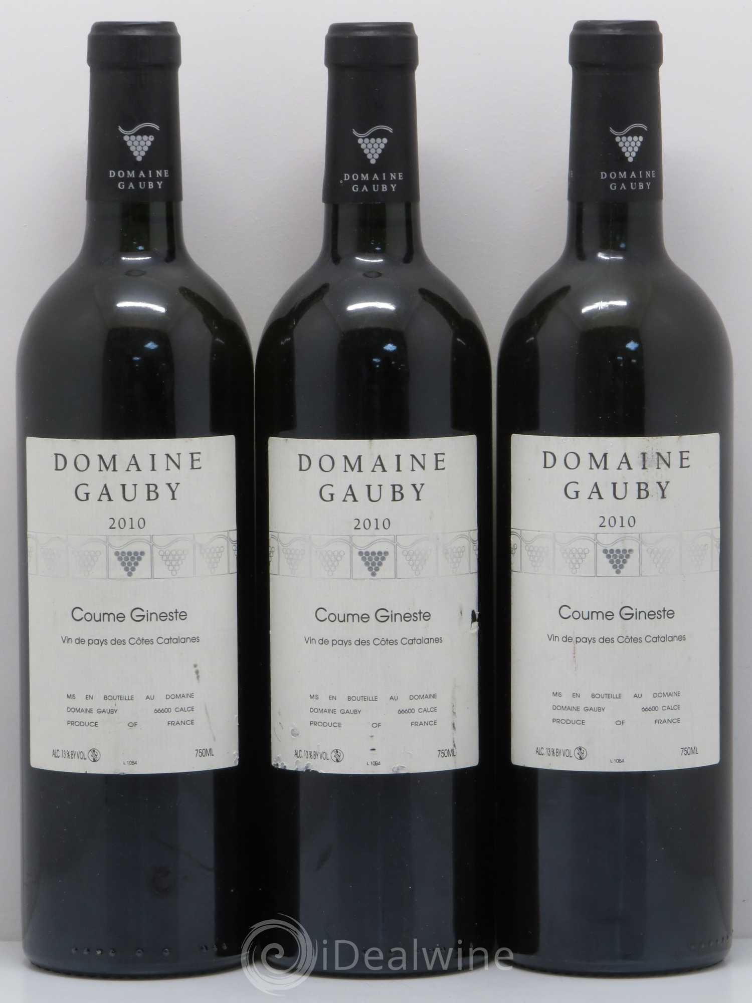 Côtes Catalanes Coume Gineste Gauby (Domaine) 2010 - Lot de 3 bouteilles - 0
