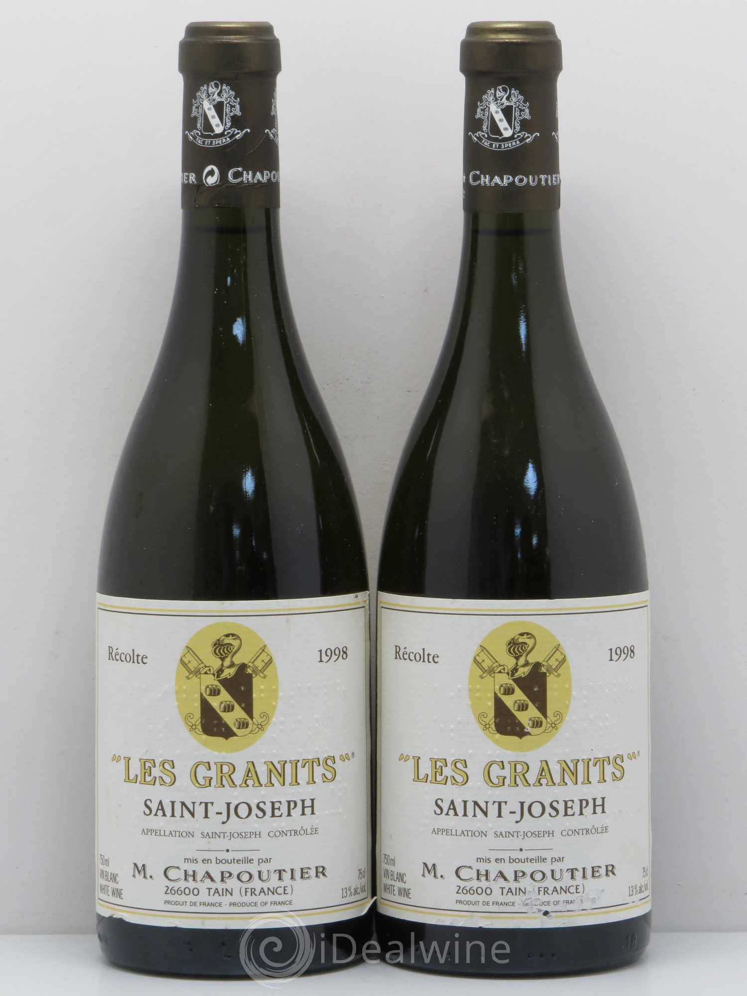 Saint-Joseph Les Granits Chapoutier 1998 - Lotto di 2 bottiglie - 0