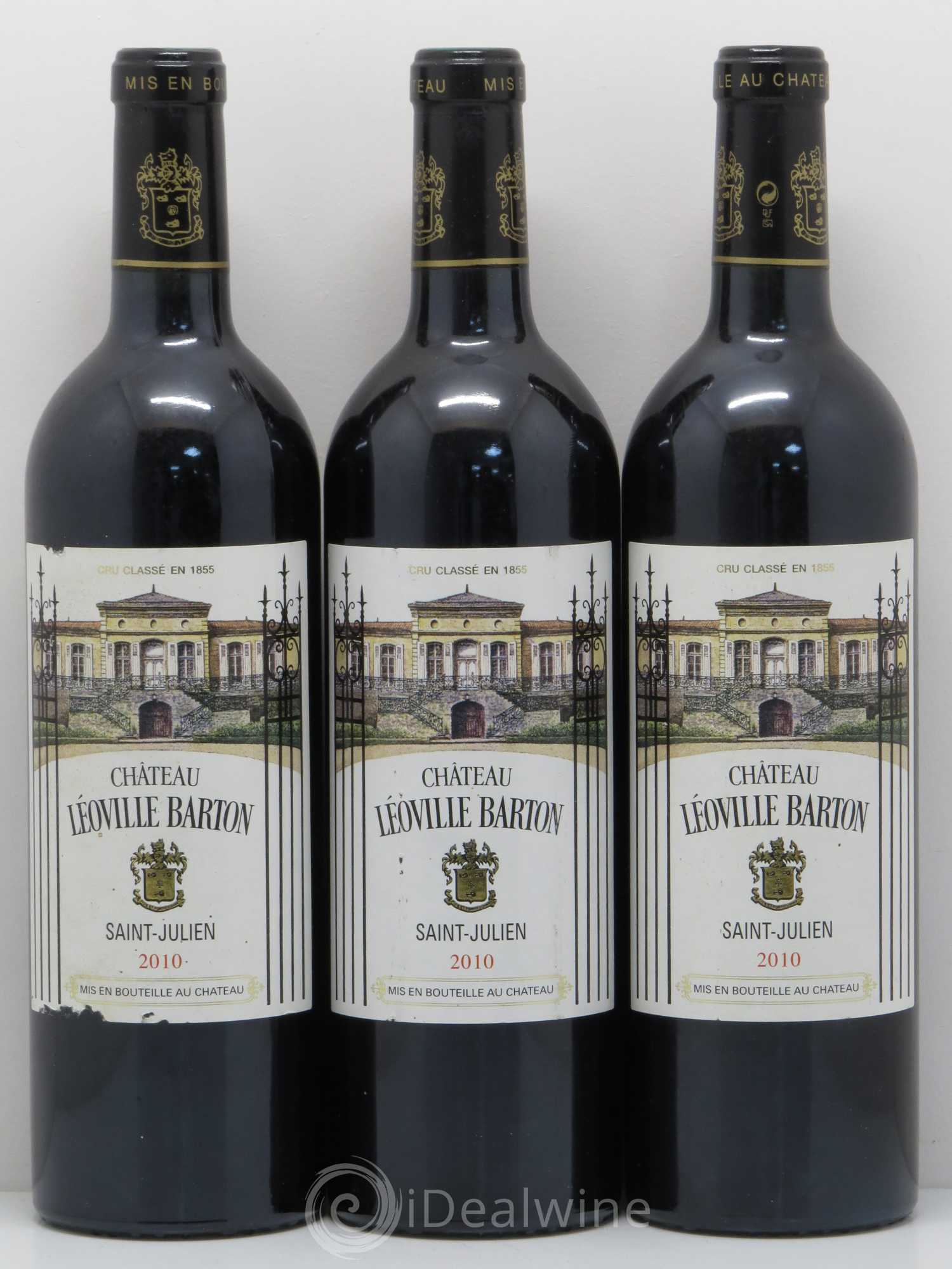 Château Léoville Barton 2ème Grand Cru Classé 2010 - Lot de 3 bouteilles - 0