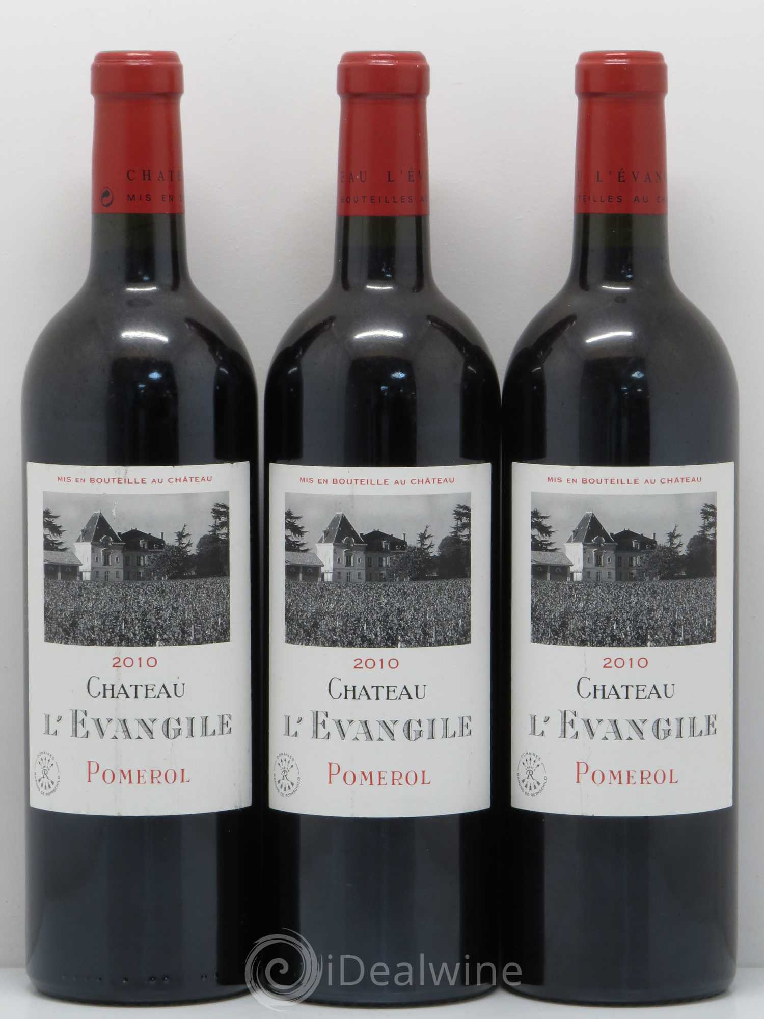 Château l' Évangile 2010 - Lot de 3 bouteilles - 0