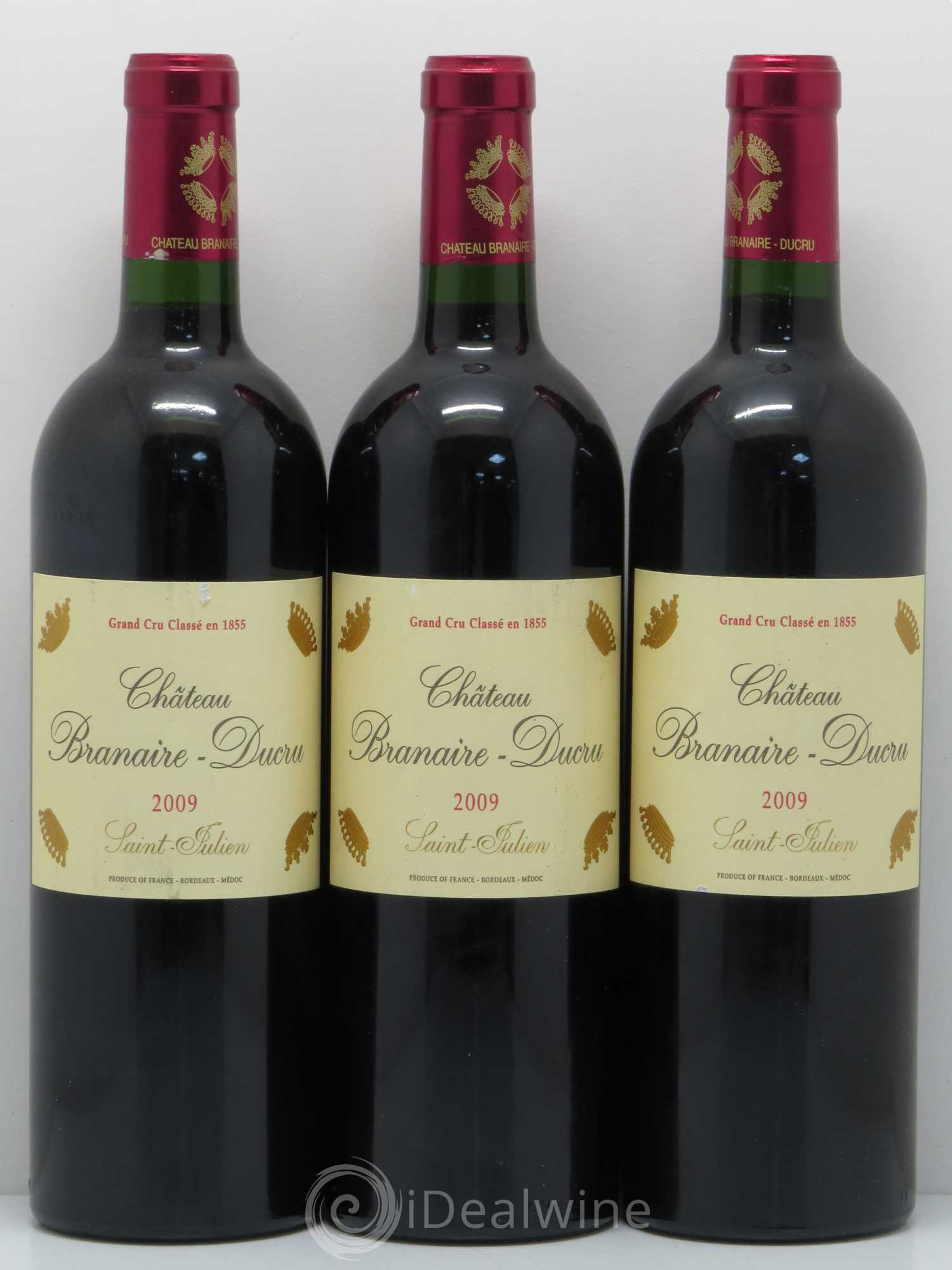 Château Branaire Ducru 4ème Grand Cru Classé 2009 - Lot de 3 bouteilles - 0