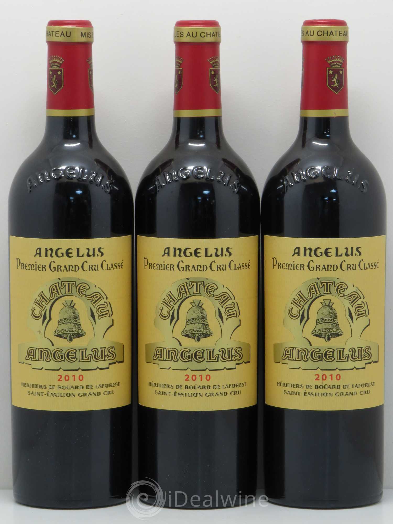 Château Angélus 1er Grand Cru Classé A 2010 - Lot de 3 bouteilles - 0