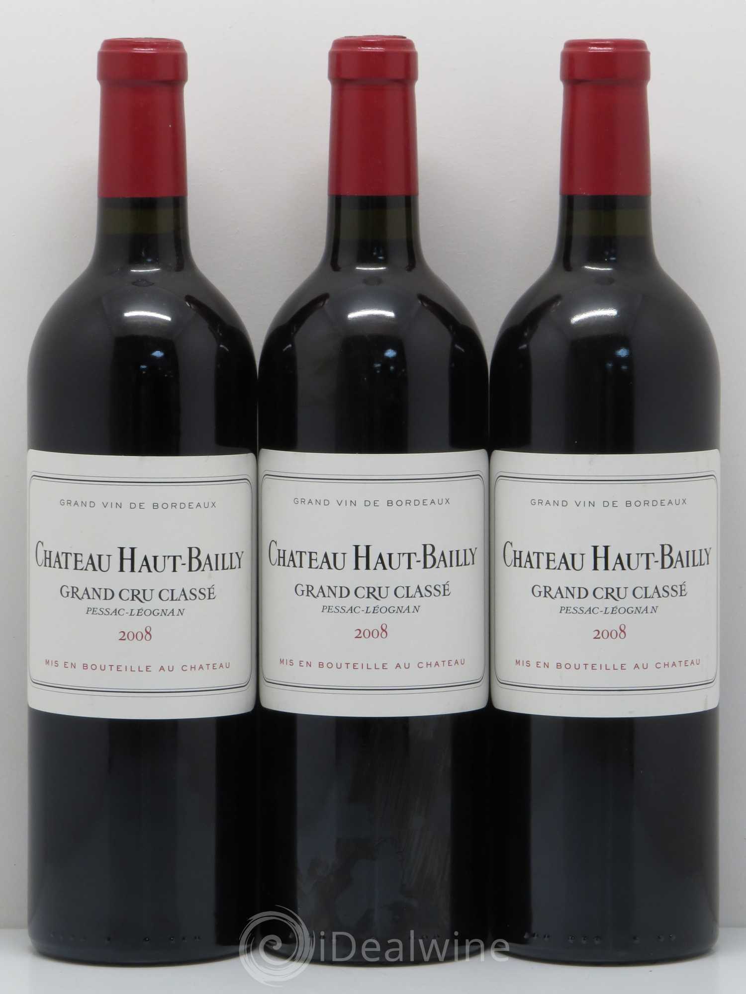 Château Haut-Bailly Cru Classé de Graves 2008 - Lot de 3 bouteilles - 0