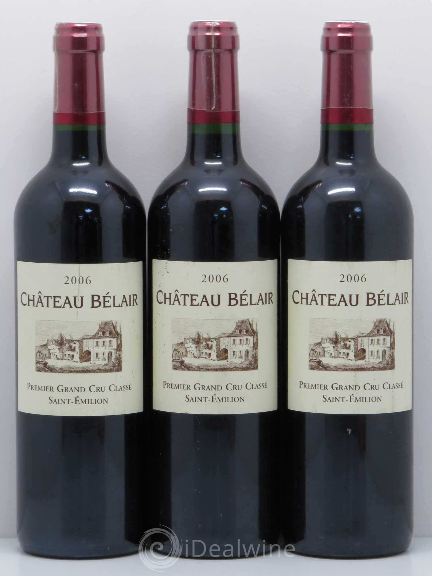 Château Belair (Belair-Monange) 1er Grand Cru Classé B 2006 - Lot de 3 bouteilles - 0