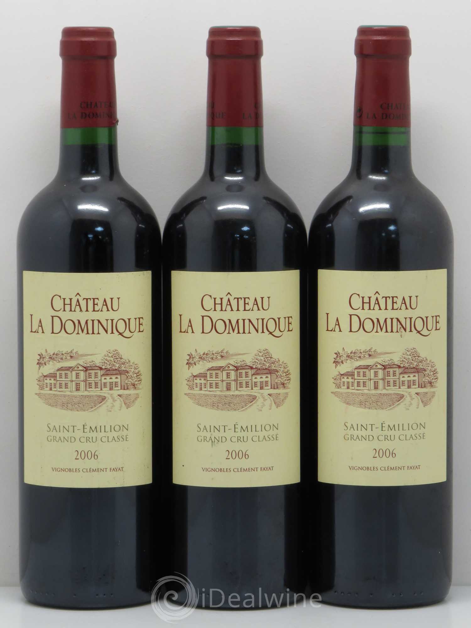 Château la Dominique Grand Cru Classé 2006 - Lot de 3 bouteilles - 0