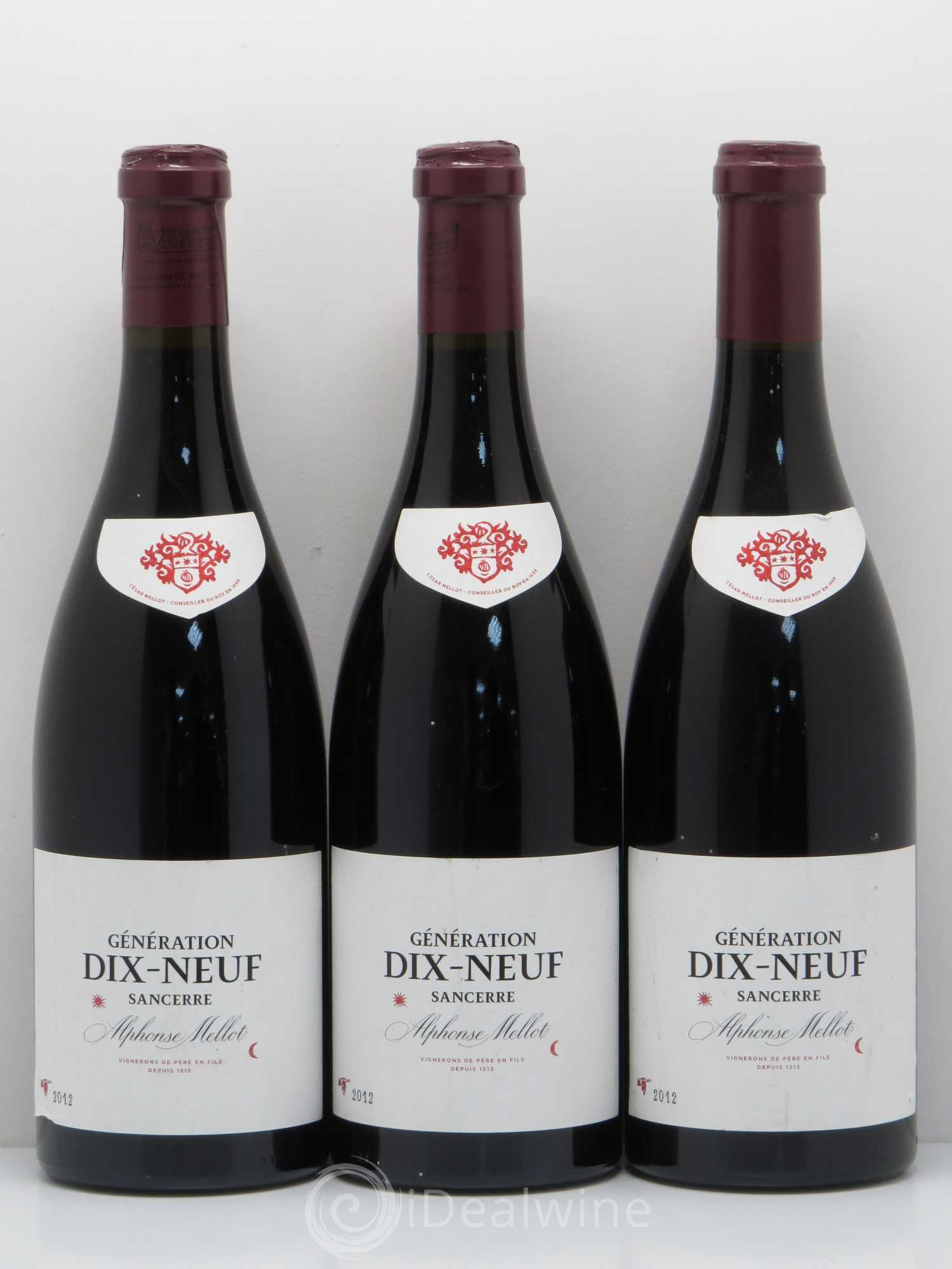 Sancerre Génération XIX Alphonse Mellot 2012 - Lot de 3 bouteilles - 0