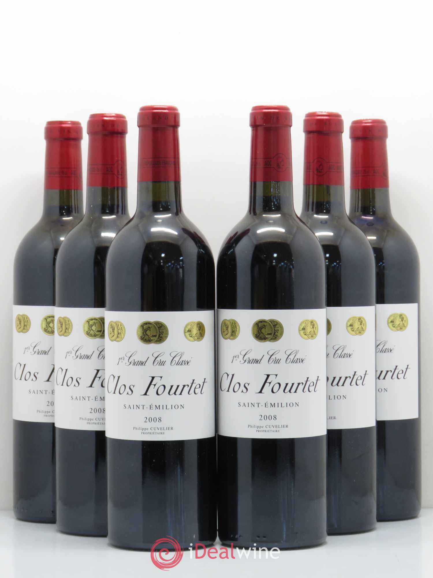 Clos Fourtet 1er Grand Cru Classé B 2008 - Lot de 6 bouteilles - 0