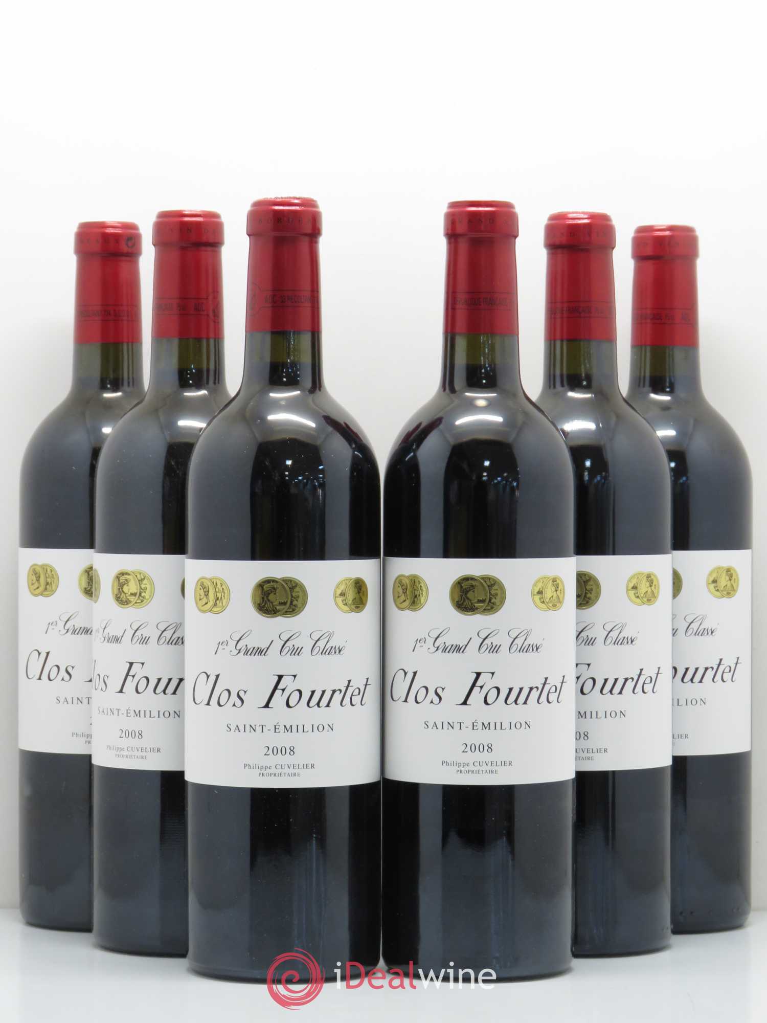 Clos Fourtet 1er Grand Cru Classé B 2008 - Lot de 6 bouteilles - 0