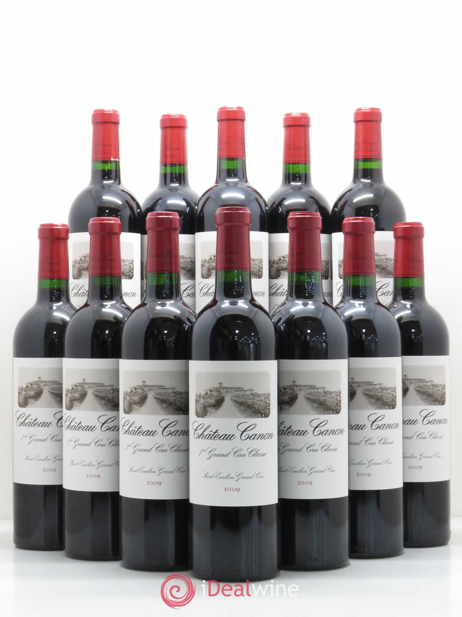 Château Canon 1er Grand Cru Classé B 2009 - Lot de 12 bouteilles - 0