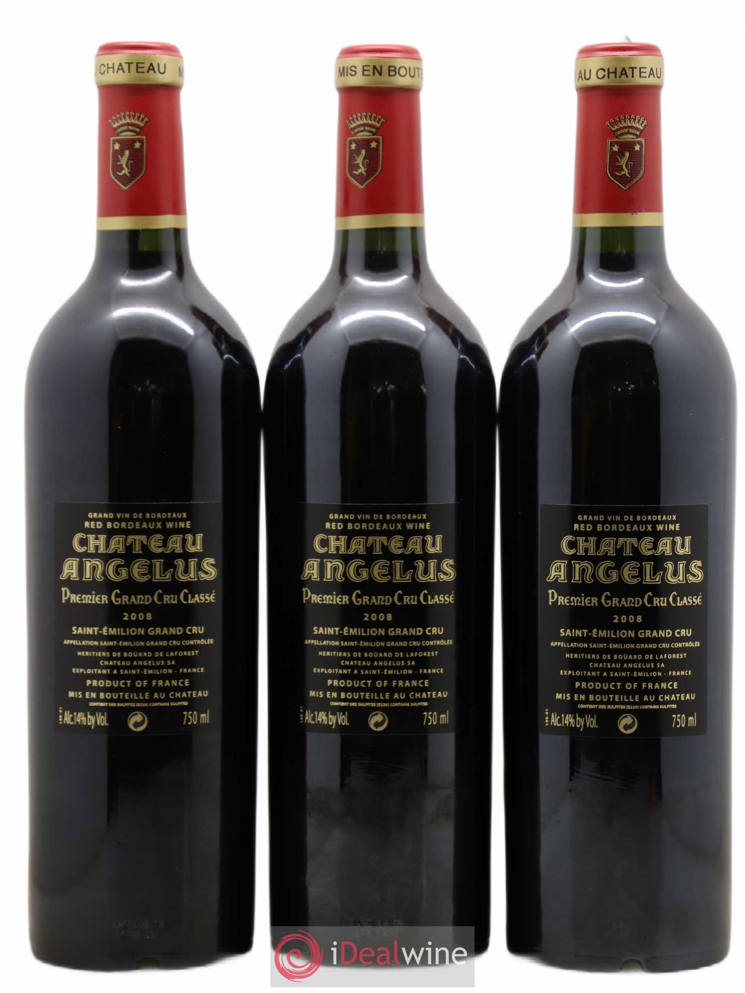 Château Angélus 1er Grand Cru Classé A 2008 - Lot de 12 bouteilles - 2