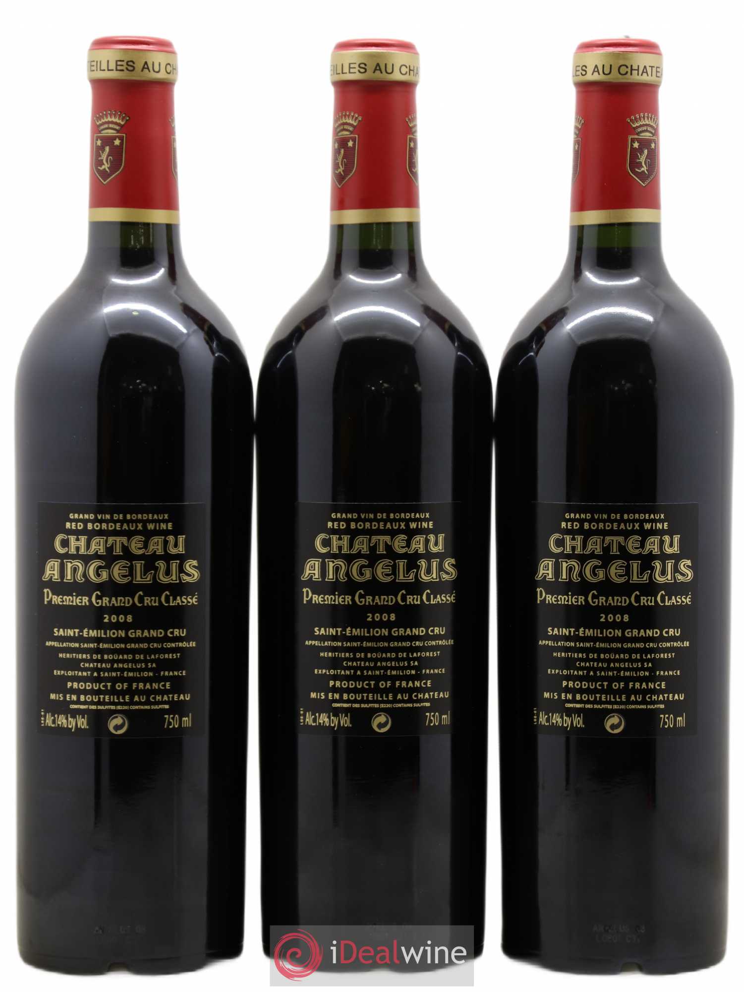 Château Angélus 1er Grand Cru Classé A 2008 - Lot de 12 bouteilles - 4