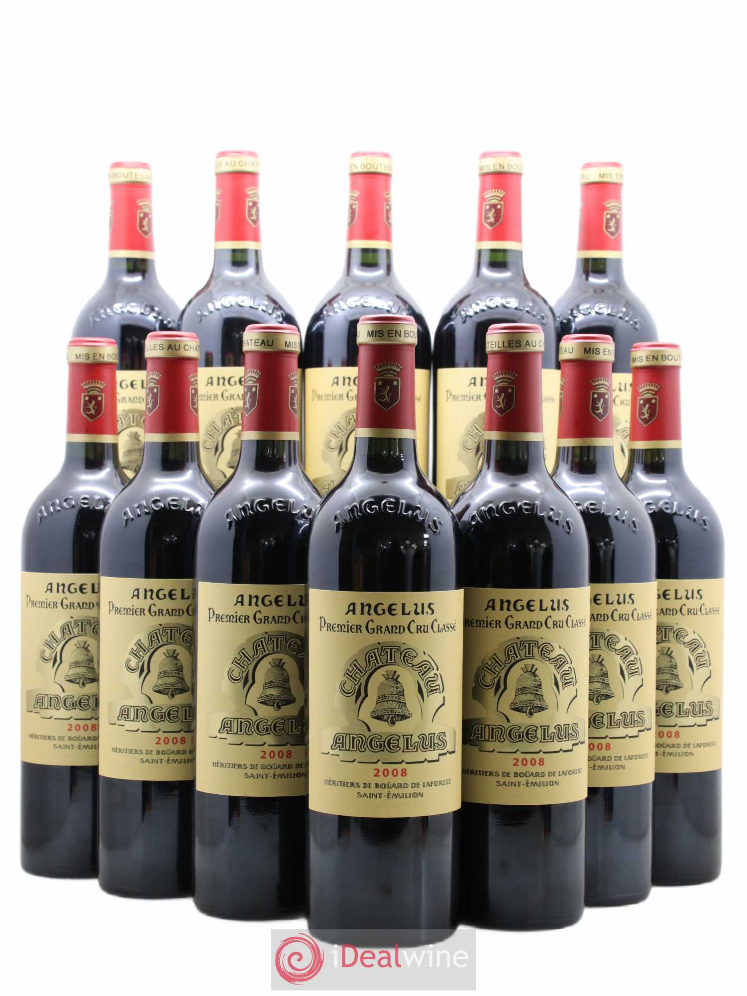 Château Angélus 1er Grand Cru Classé A 2008 - Lot de 12 bouteilles - 0