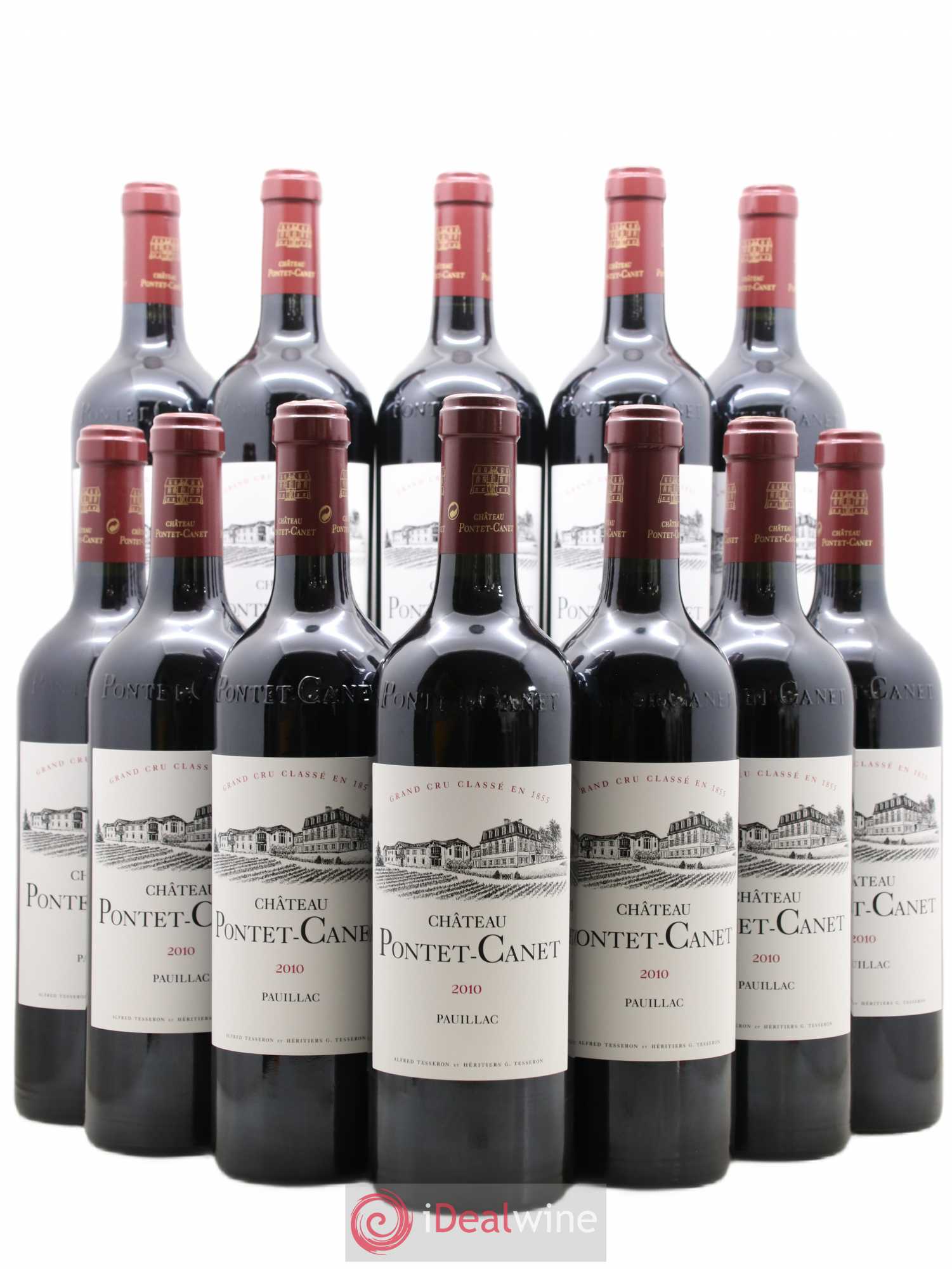 Château Pontet Canet 5ème Grand Cru Classé 2010 - Lot de 12 bouteilles - 0