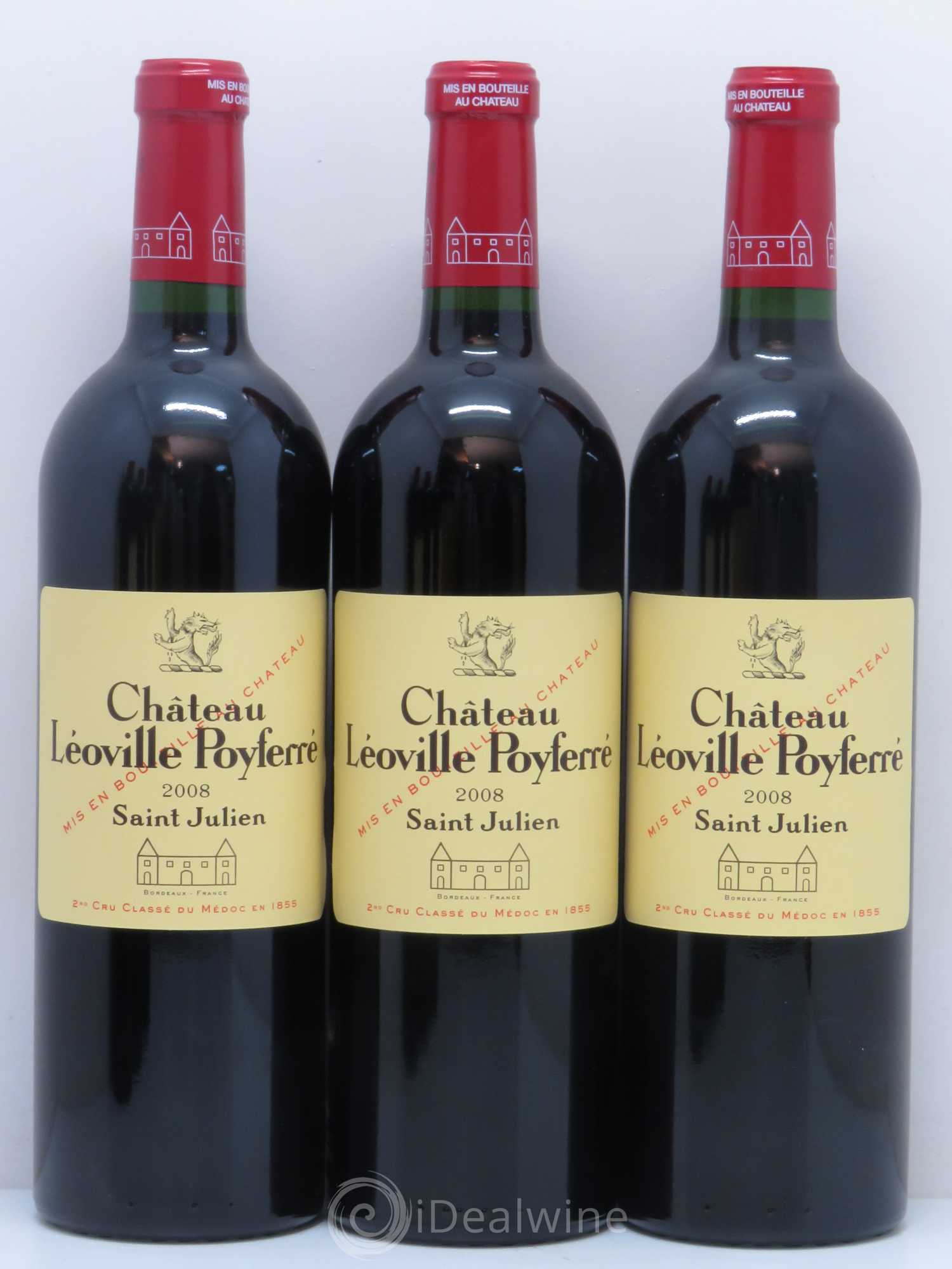 Château Léoville Poyferré 2ème Grand Cru Classé 2008 - Lot de 6 bouteilles - 1