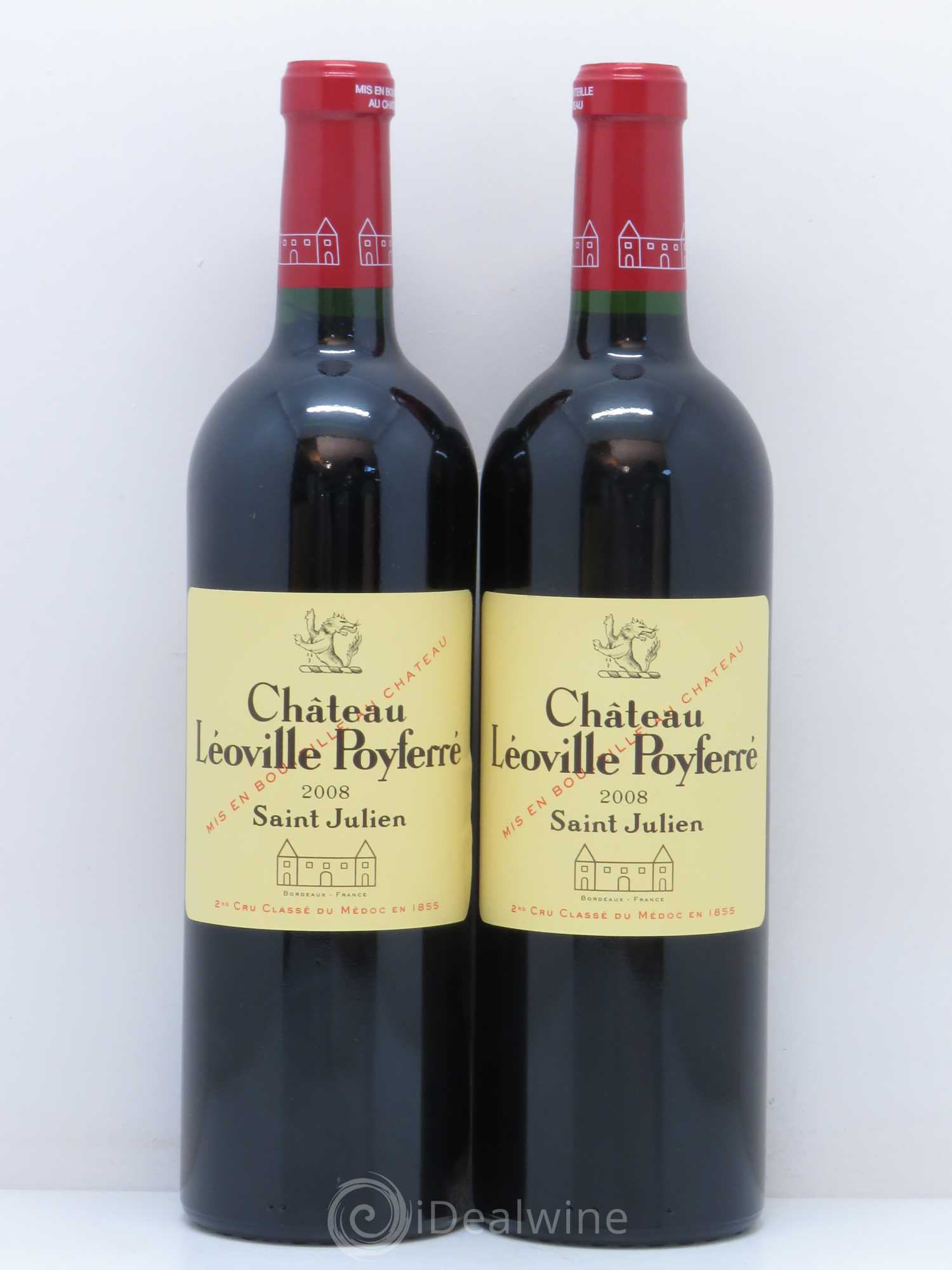 Château Léoville Poyferré 2ème Grand Cru Classé 2008 - Lot de 2 bouteilles - 0