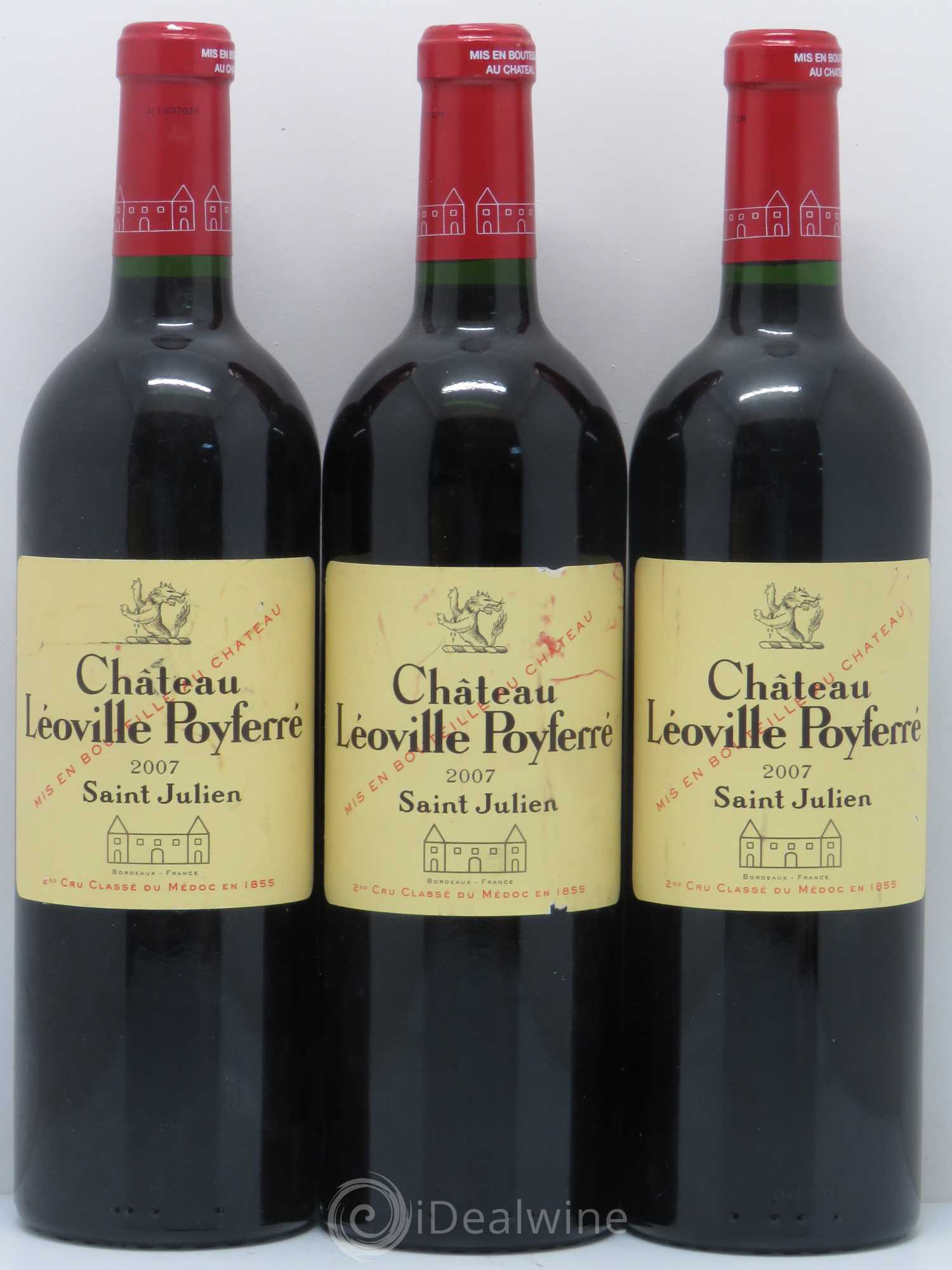 Château Léoville Poyferré 2ème Grand Cru Classé 2007 - Lot de 3 bouteilles - 0