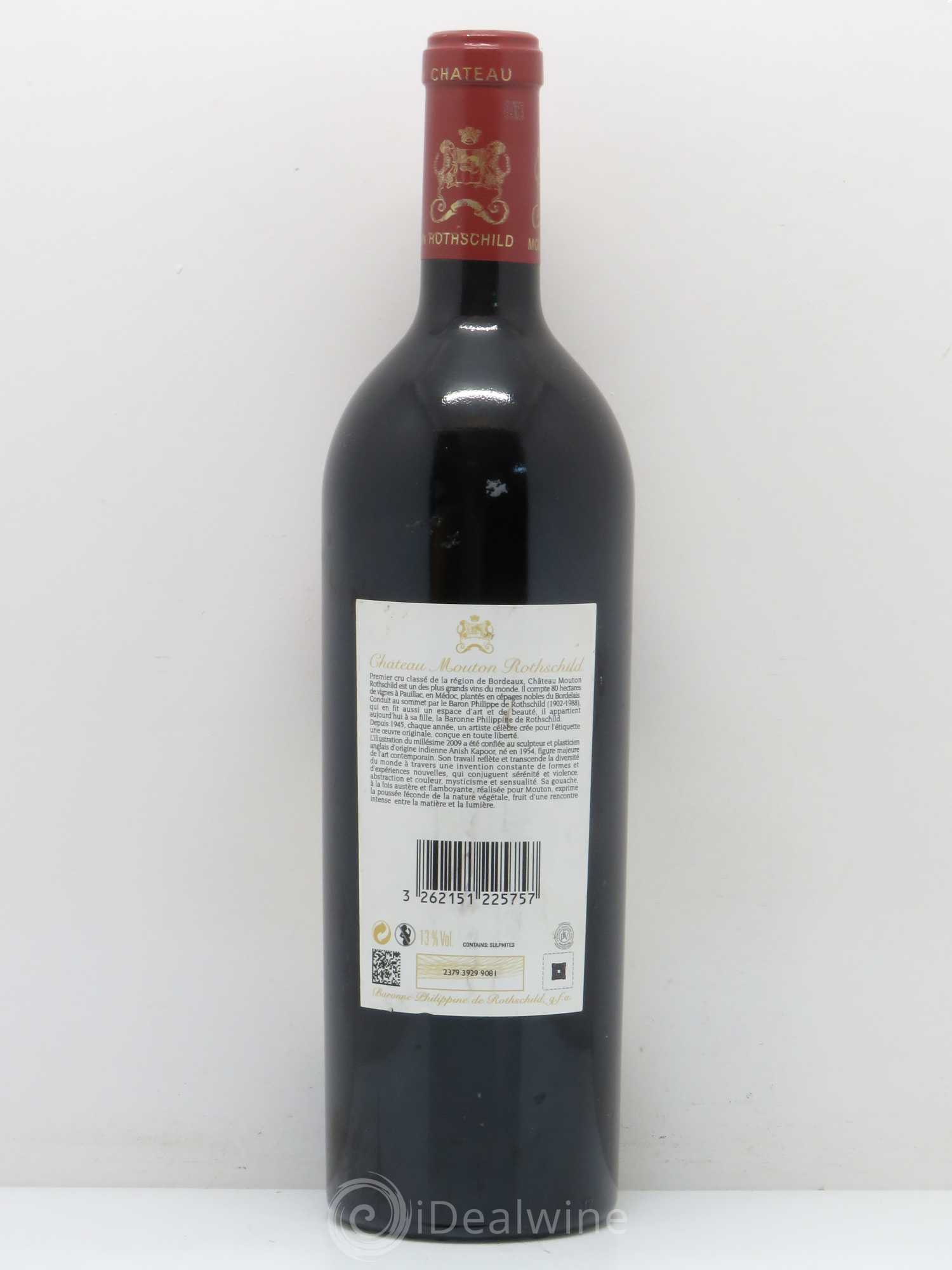 Château Mouton Rothschild 1er Grand Cru Classé 2009 - Lot de 1 bouteille - 1