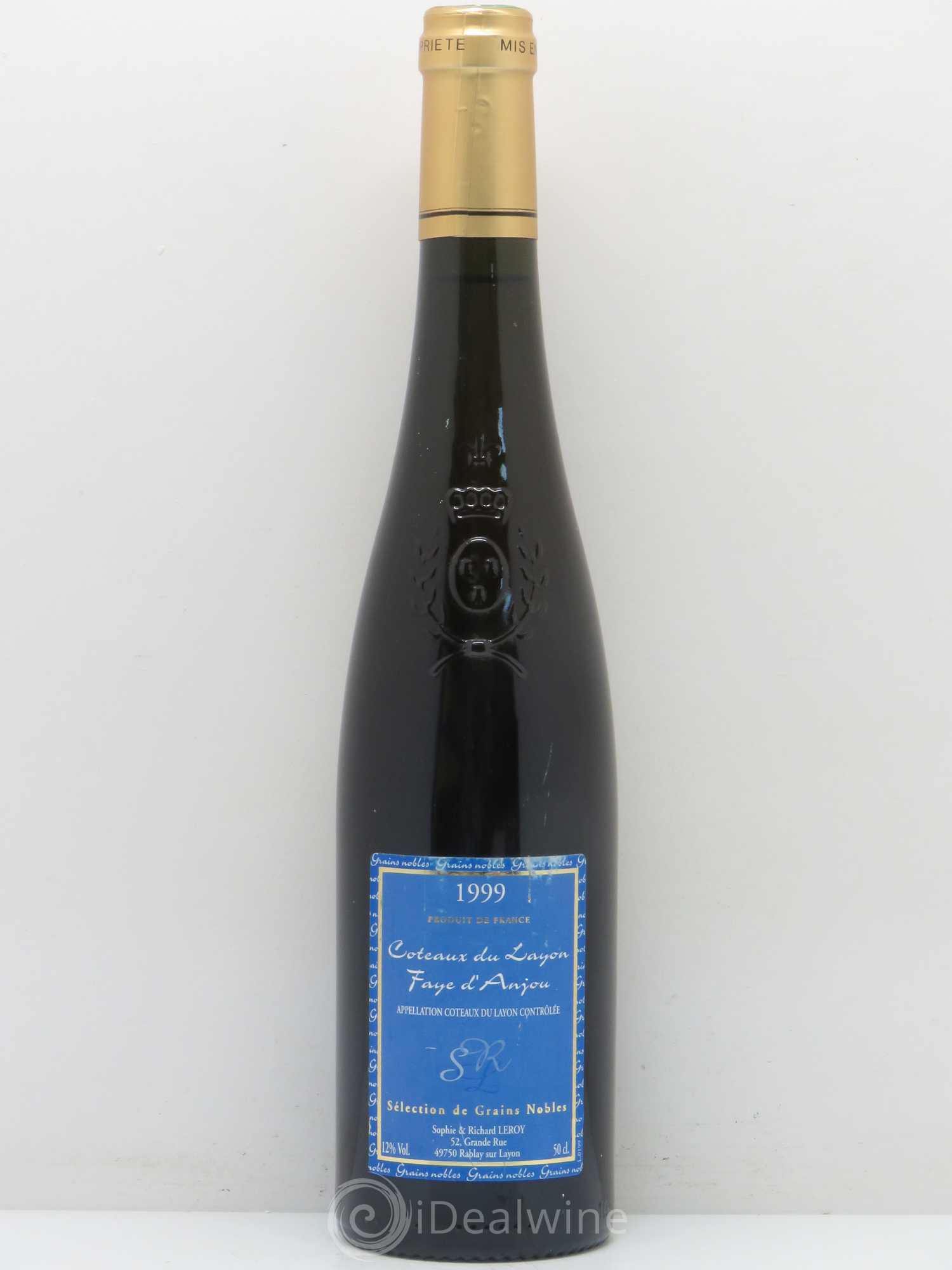 Coteaux du Layon Faye d'Anjou Les Noëls de Montbenault Sélection de Grains Nobles Domaine Richard Leroy 1999 - Lotto di 1 bottiglia - 0
