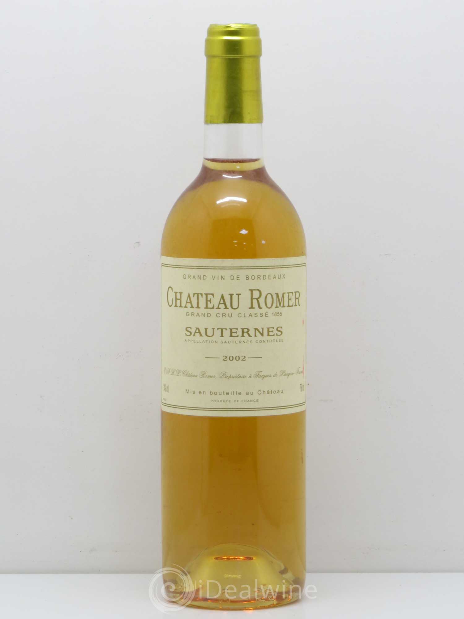 Sauternes Château Romer 2002 - Lot de 1 bouteille - 0