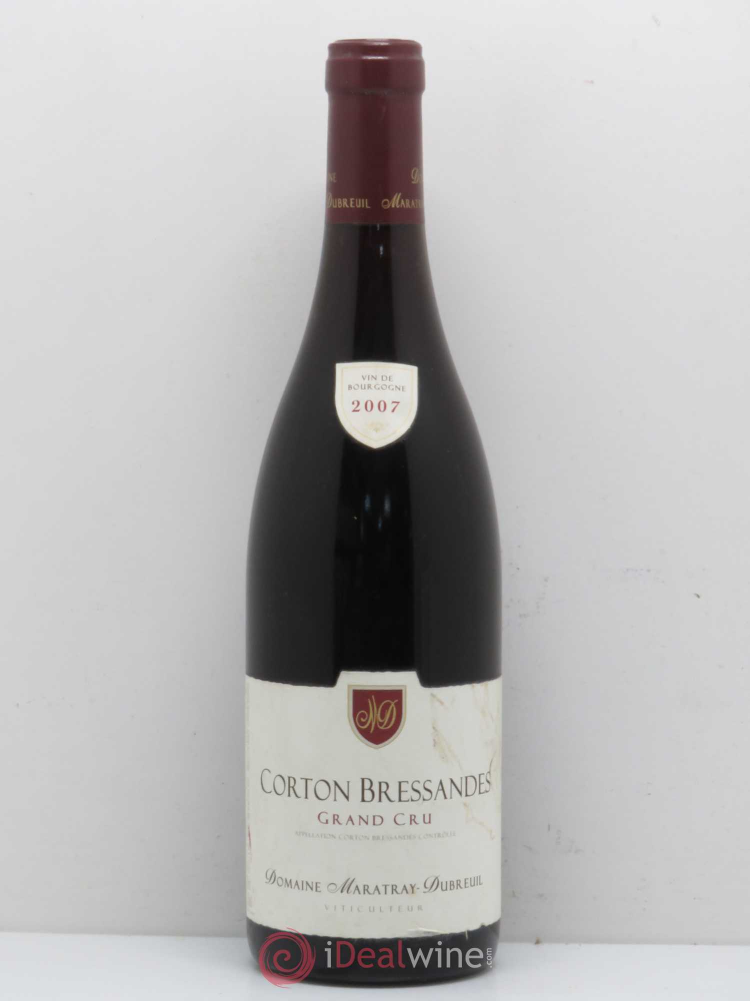 Corton Grand Cru Bressandes Domaine Maratray Dubreuil 2007 - Posten von 1 Flasche - 0