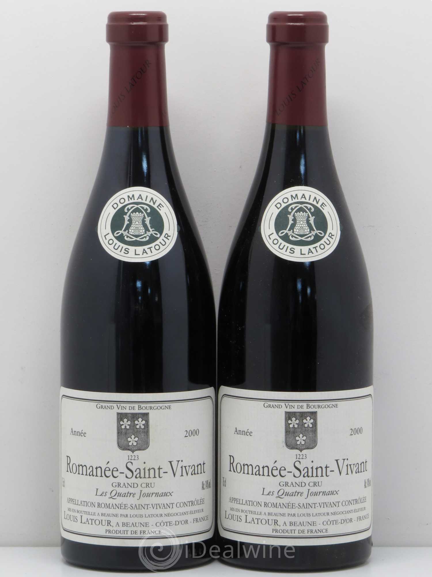 Romanée-Saint-Vivant Grand Cru Les Quatre Journaux Louis Latour 2000 - Lot de 2 bouteilles - 0