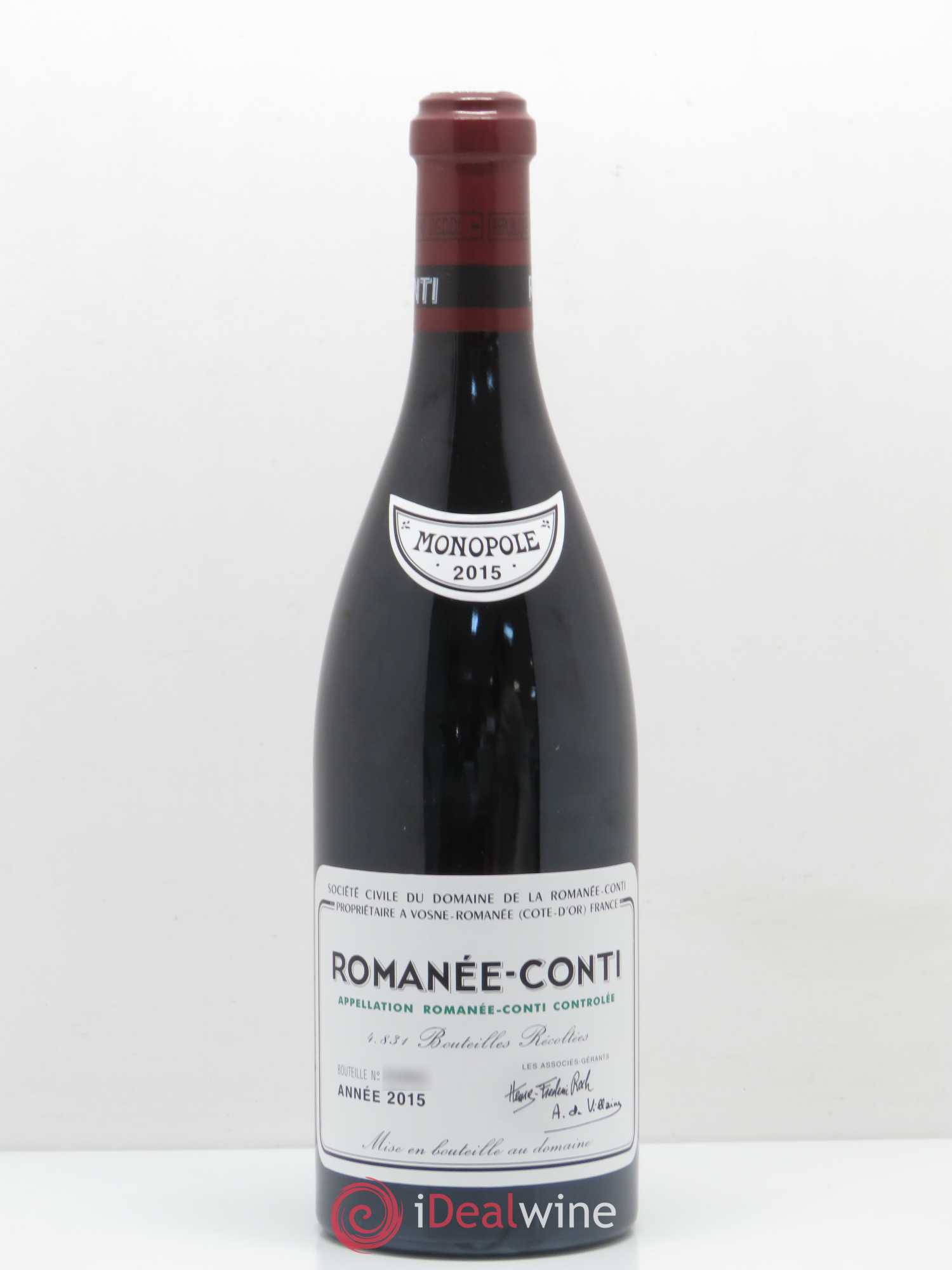 Romanée-Conti Grand Cru Domaine de la Romanée-Conti 2015 - Lot de 1 bouteille - 0
