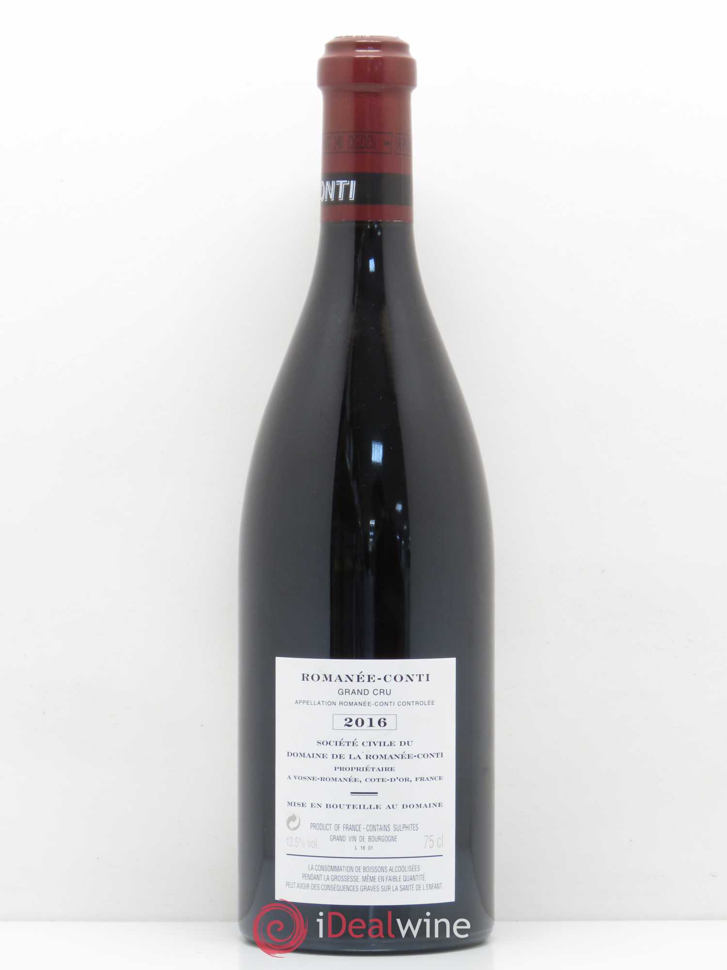 Romanée-Conti Grand Cru Domaine de la Romanée-Conti 2016 - Lot de 1 bouteille - 1
