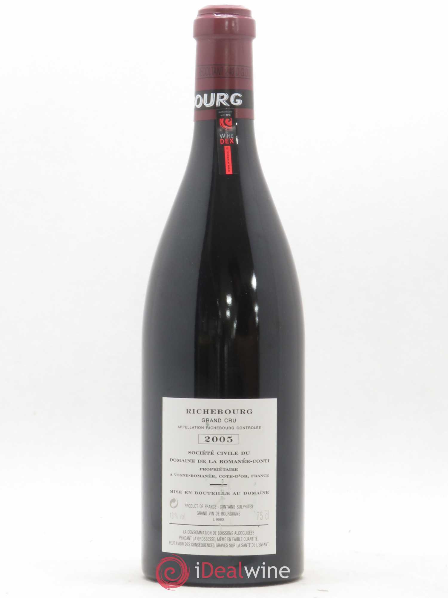 Richebourg Grand Cru Domaine de la Romanée-Conti 2005 - Lot de 1 bouteille - 1